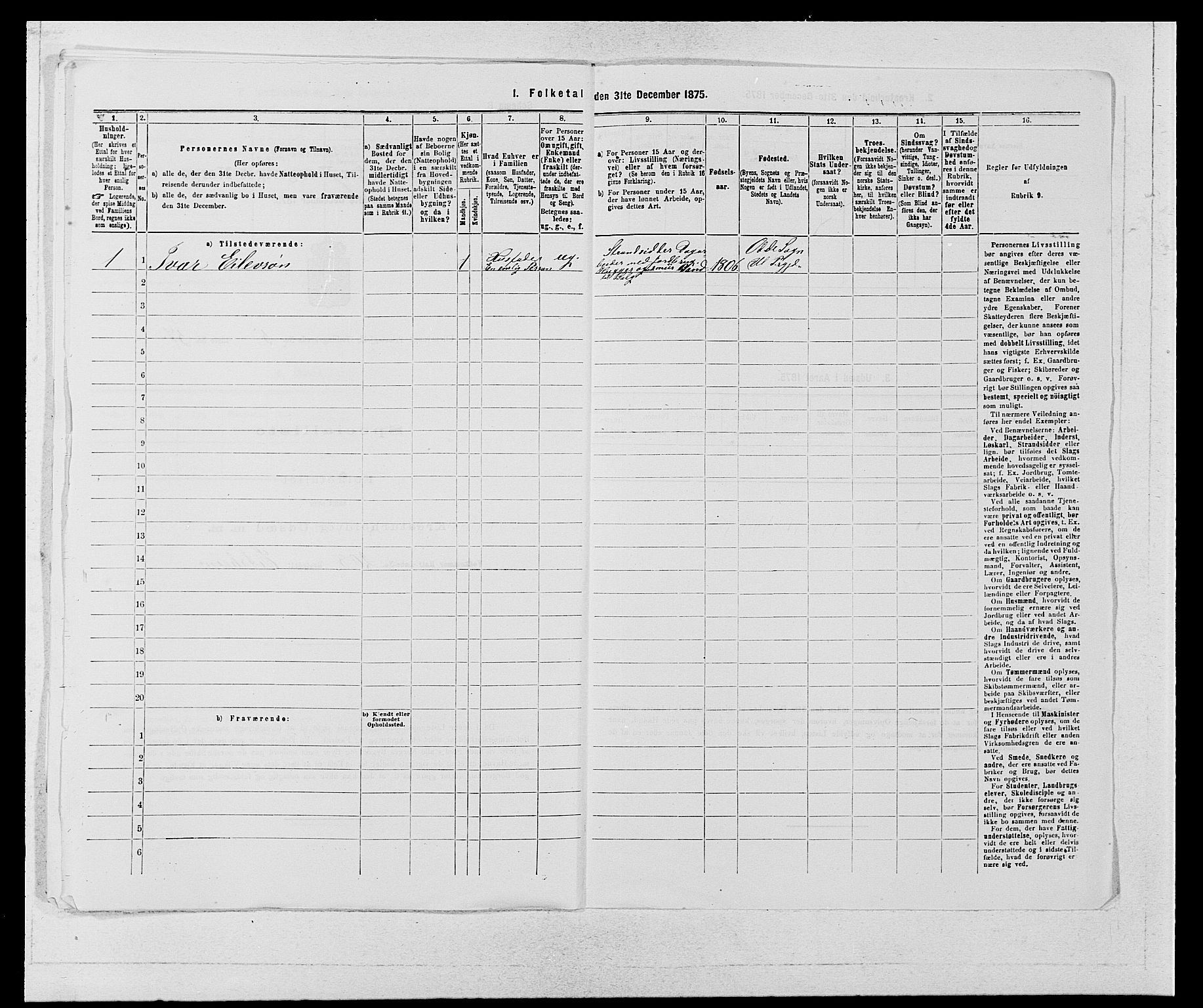 SAB, 1875 census for 1230P Ullensvang, 1875, p. 500