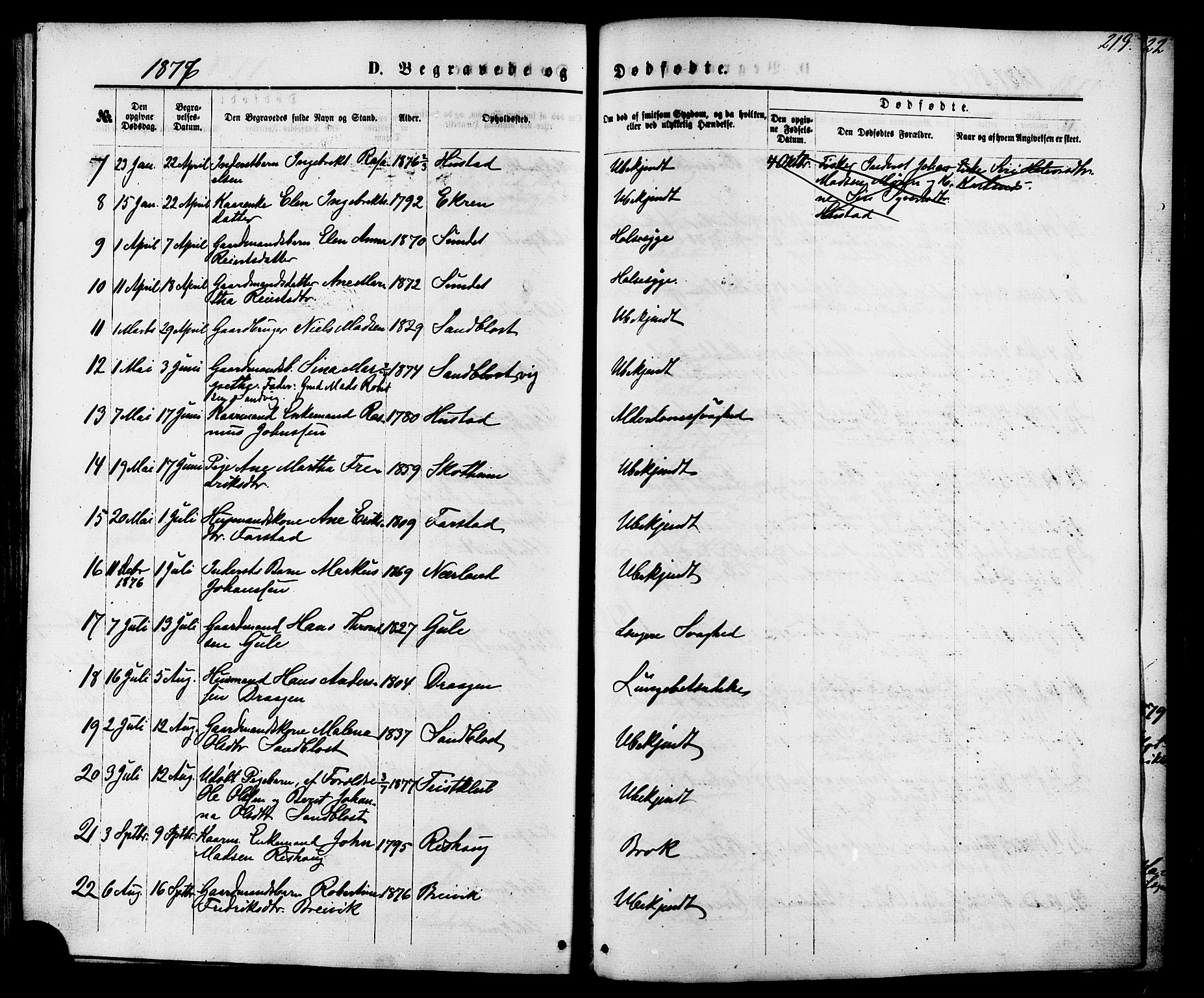 Ministerialprotokoller, klokkerbøker og fødselsregistre - Møre og Romsdal, AV/SAT-A-1454/566/L0768: Parish register (official) no. 566A07, 1869-1881, p. 219