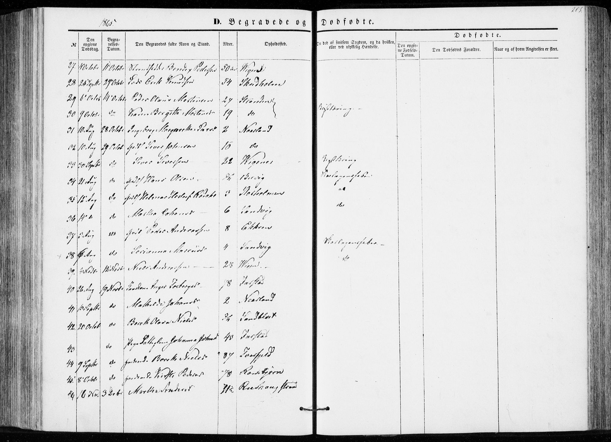 Ministerialprotokoller, klokkerbøker og fødselsregistre - Møre og Romsdal, AV/SAT-A-1454/566/L0767: Parish register (official) no. 566A06, 1852-1868, p. 203