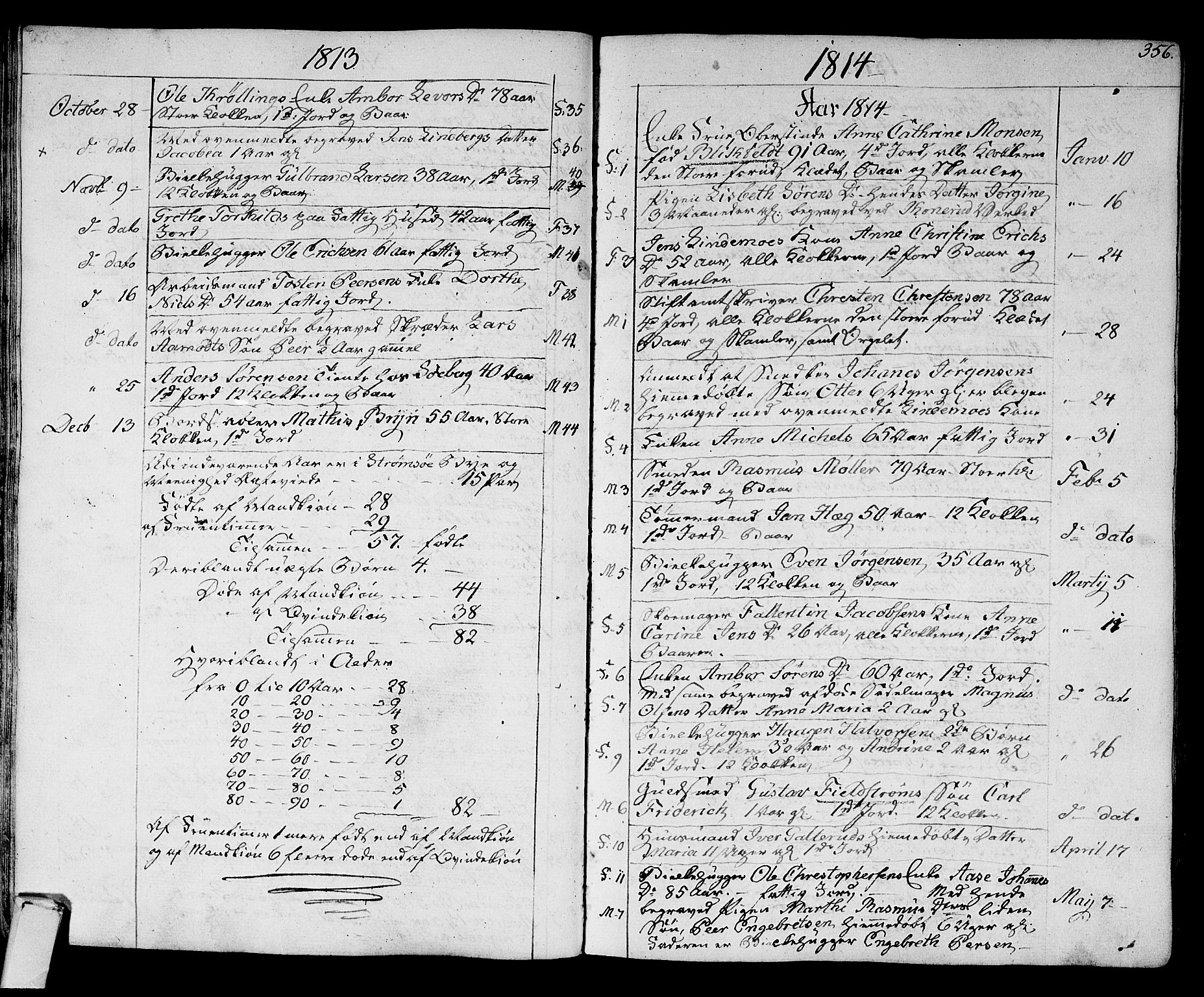 Strømsø kirkebøker, SAKO/A-246/F/Fa/L0010: Parish register (official) no. I 10, 1792-1822, p. 356