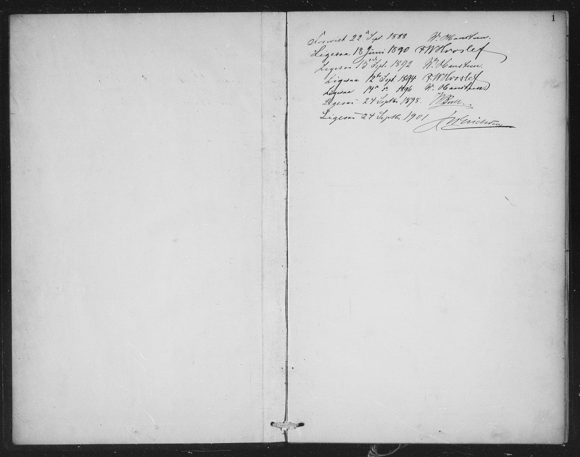 Voss sokneprestembete, SAB/A-79001/H/Hab: Parish register (copy) no. C 1, 1886-1899, p. 1