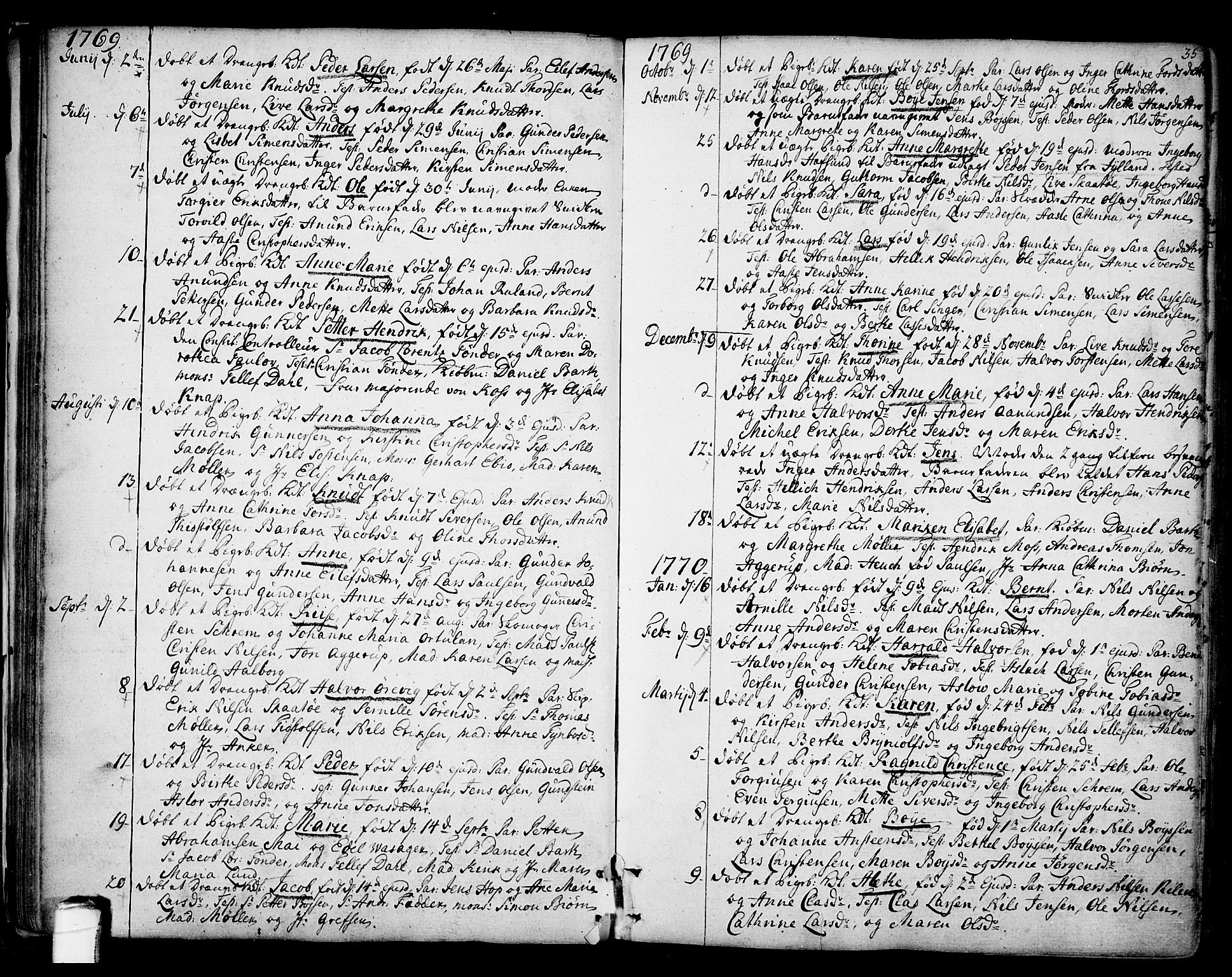 Kragerø kirkebøker, SAKO/A-278/F/Fa/L0002: Parish register (official) no. 2, 1767-1802, p. 35