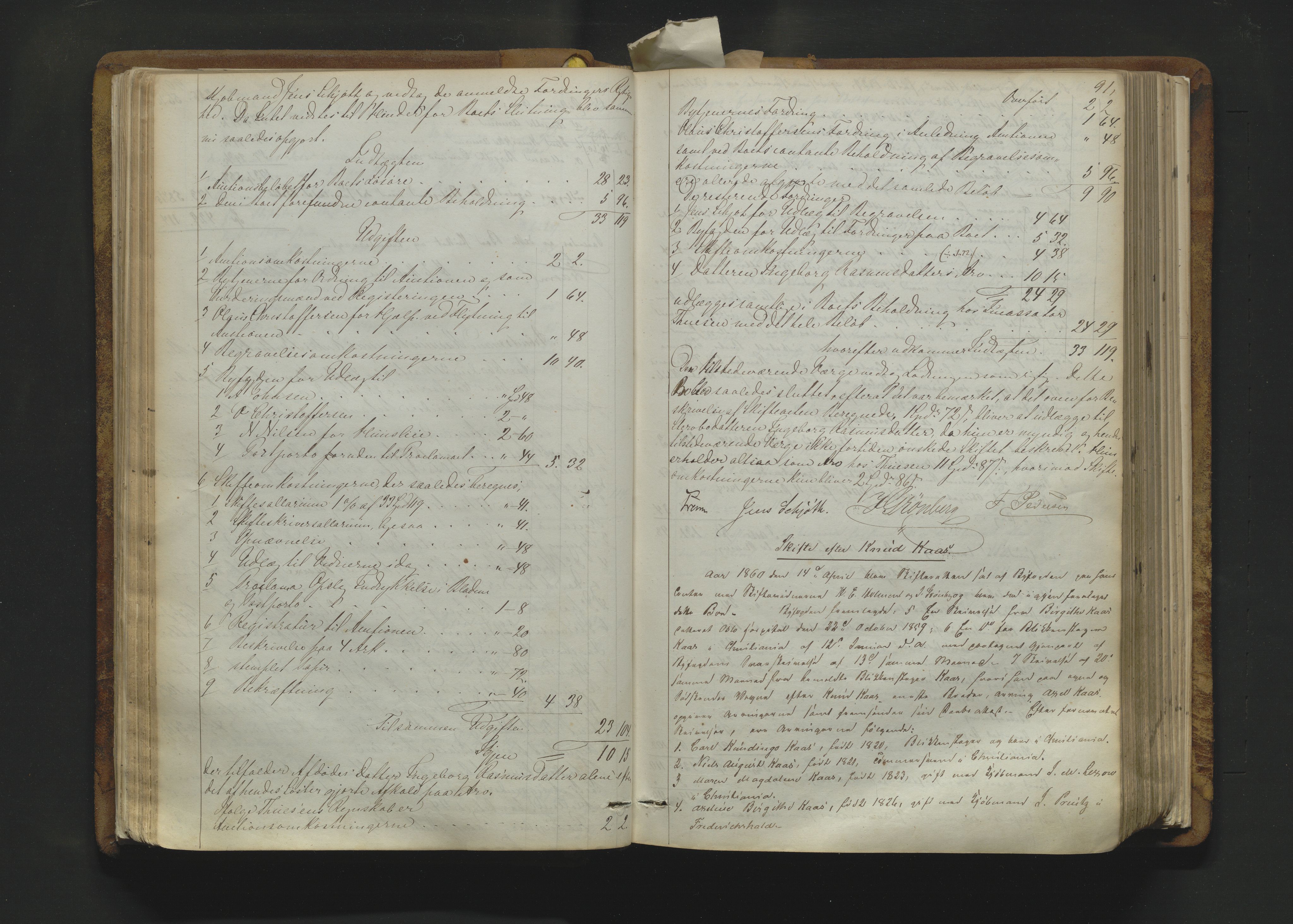 Drammen byfogd, AV/SAKO-A-222/H/Hb/Hbd/Hbda/L0002: Skifteutlodningsprotokoll., 1855-1872, p. 91