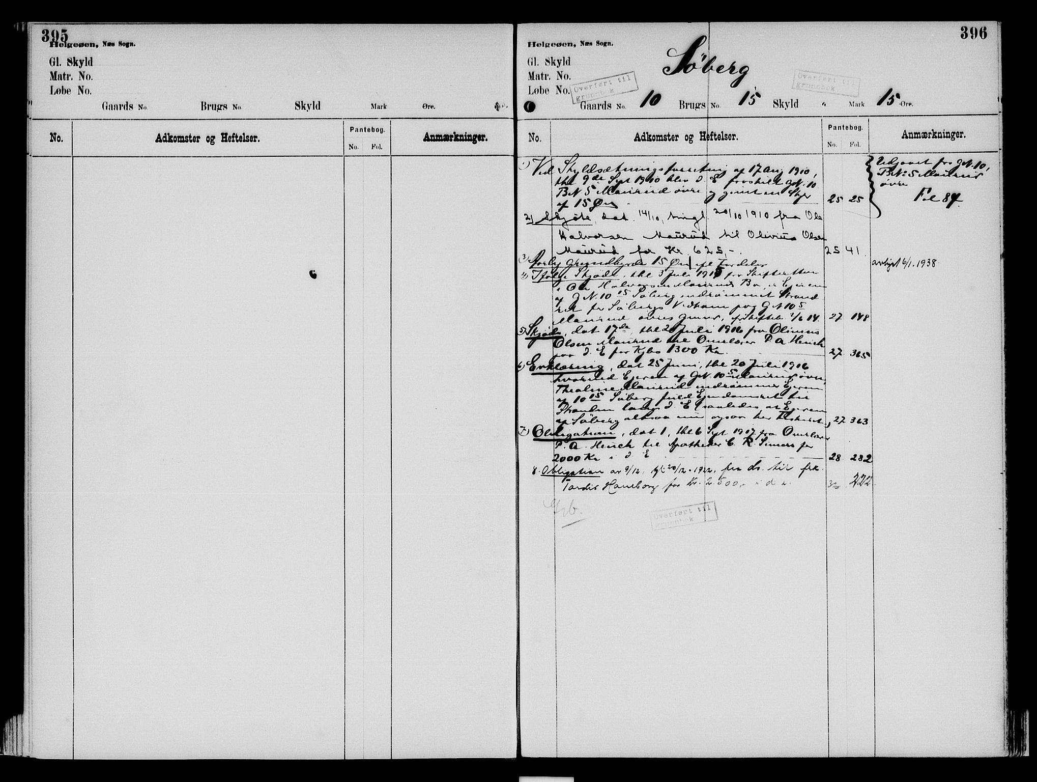 Nord-Hedmark sorenskriveri, AV/SAH-TING-012/H/Ha/Had/Hada/L0001: Mortgage register no. 4.1a, 1896-1940, p. 395-396