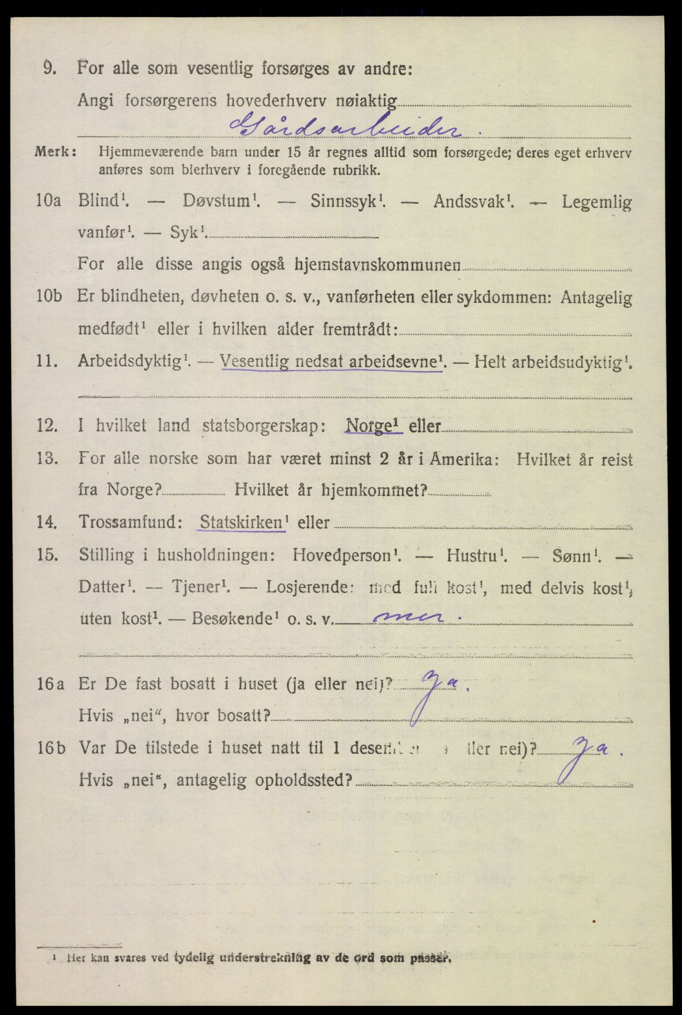 SAK, 1920 census for Vigmostad, 1920, p. 1128