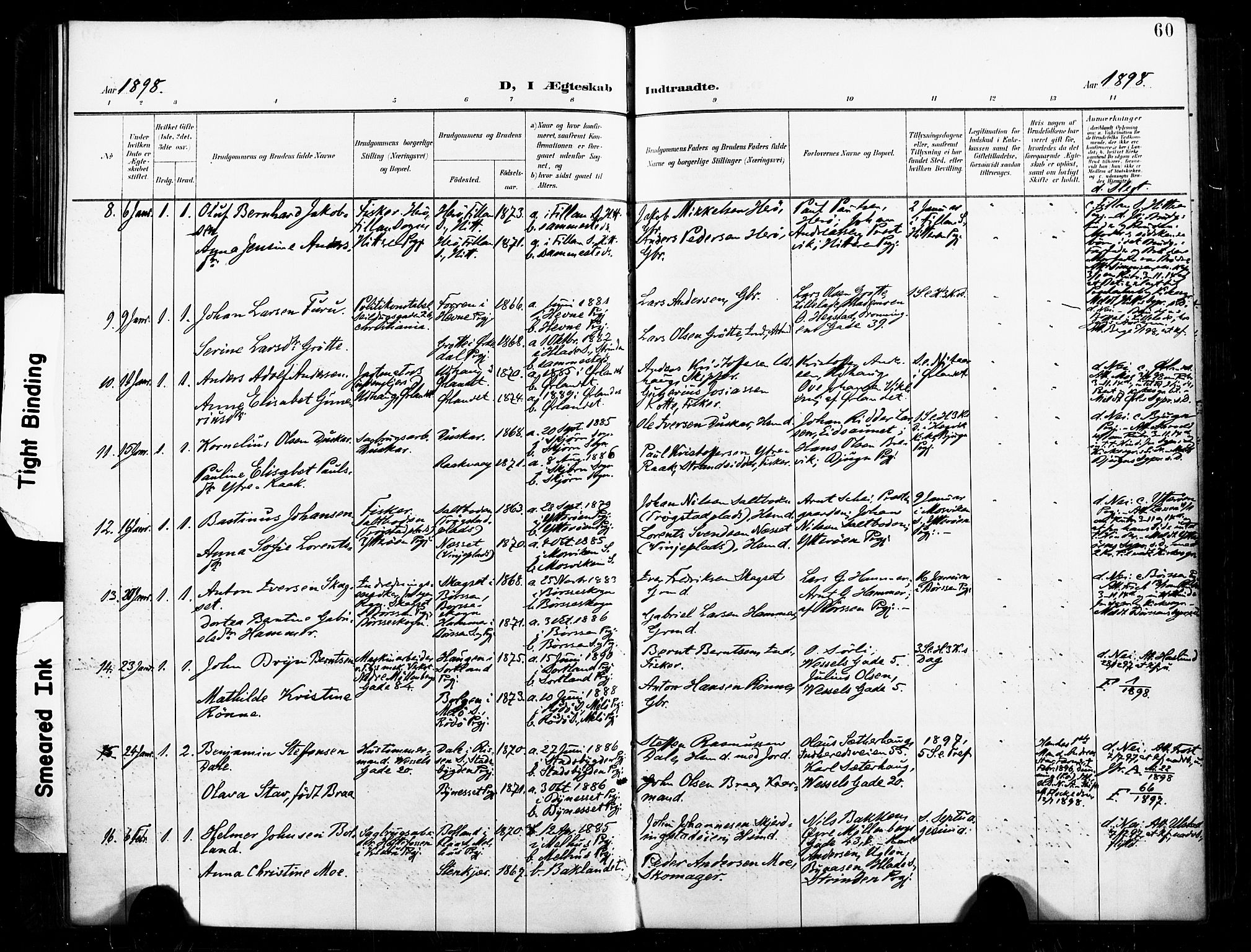 Ministerialprotokoller, klokkerbøker og fødselsregistre - Sør-Trøndelag, SAT/A-1456/604/L0198: Parish register (official) no. 604A19, 1893-1900, p. 60