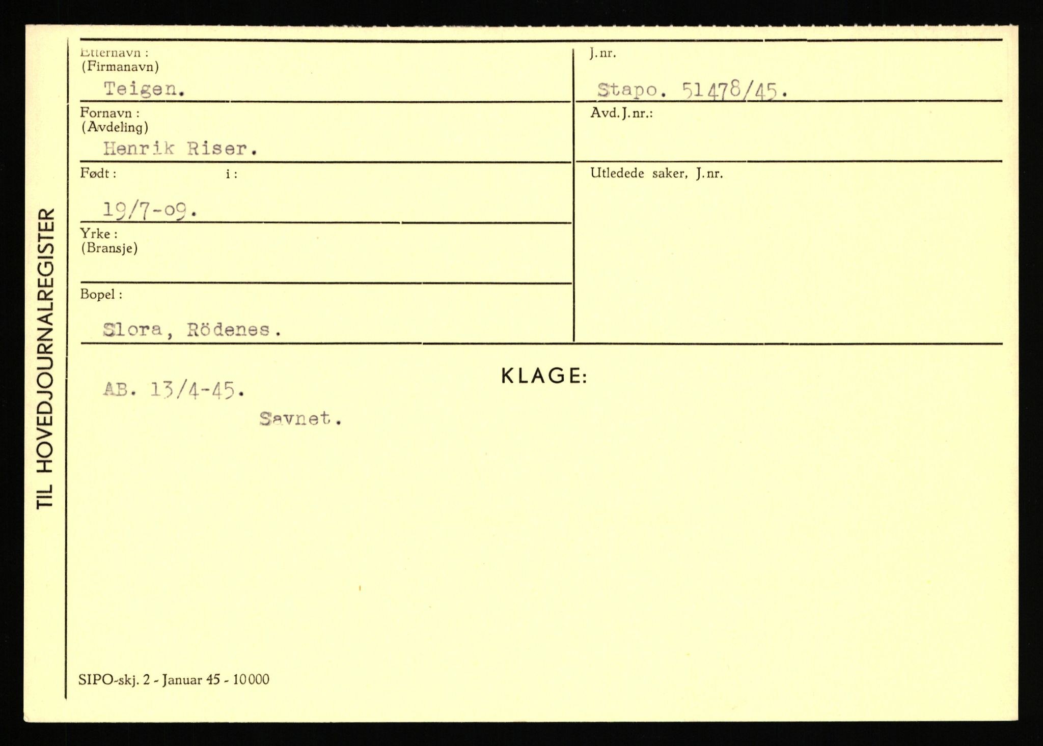 Statspolitiet - Hovedkontoret / Osloavdelingen, AV/RA-S-1329/C/Ca/L0015: Svea - Tøsse, 1943-1945, p. 2100