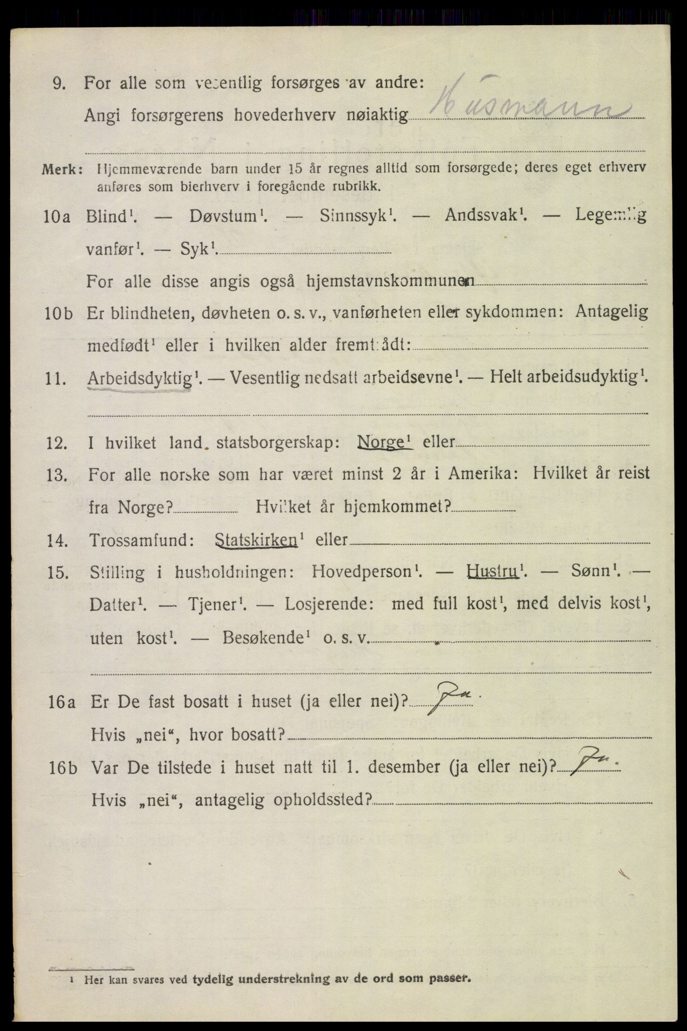 SAH, 1920 census for Ytre Rendal, 1920, p. 3918