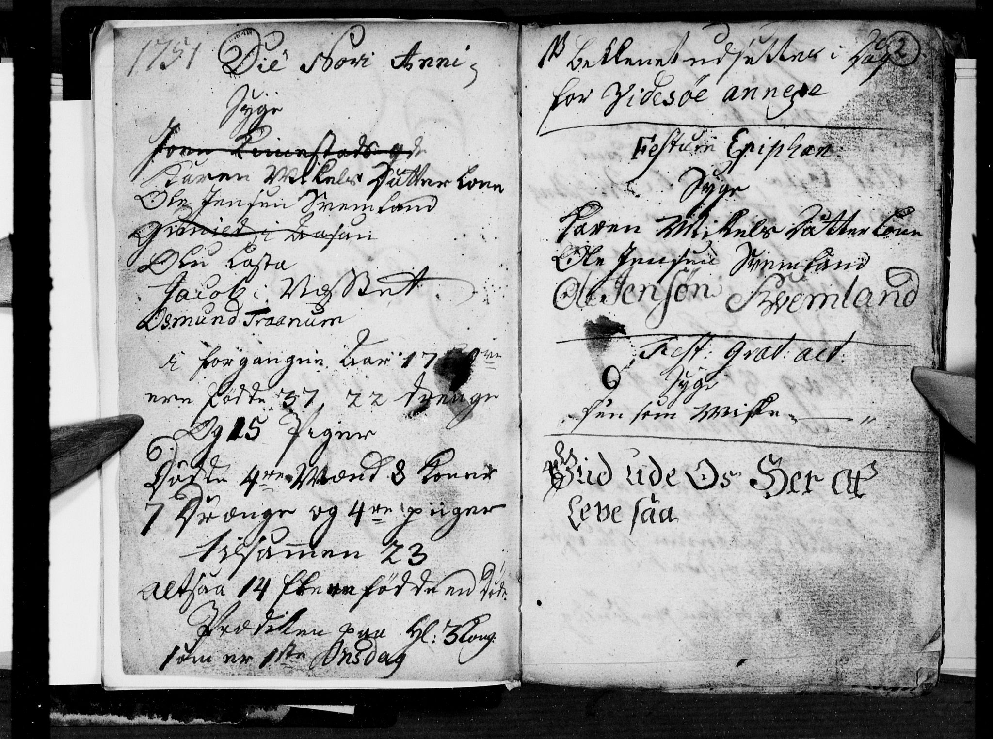 Søgne sokneprestkontor, SAK/1111-0037/F/Fa/Fab/L0003: Parish register (official) no. A 3, 1751-1759, p. 2