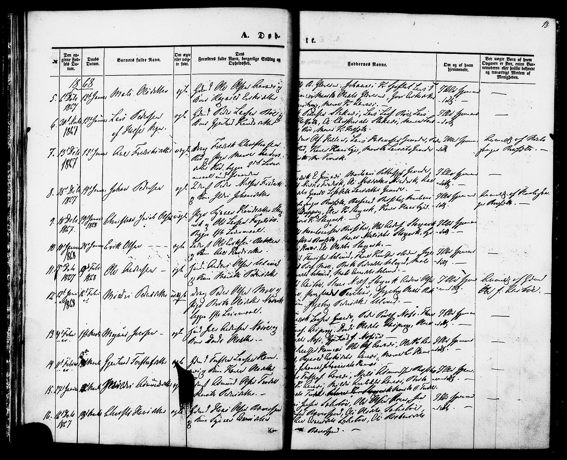 Ministerialprotokoller, klokkerbøker og fødselsregistre - Møre og Romsdal, AV/SAT-A-1454/592/L1027: Parish register (official) no. 592A05, 1865-1878, p. 18