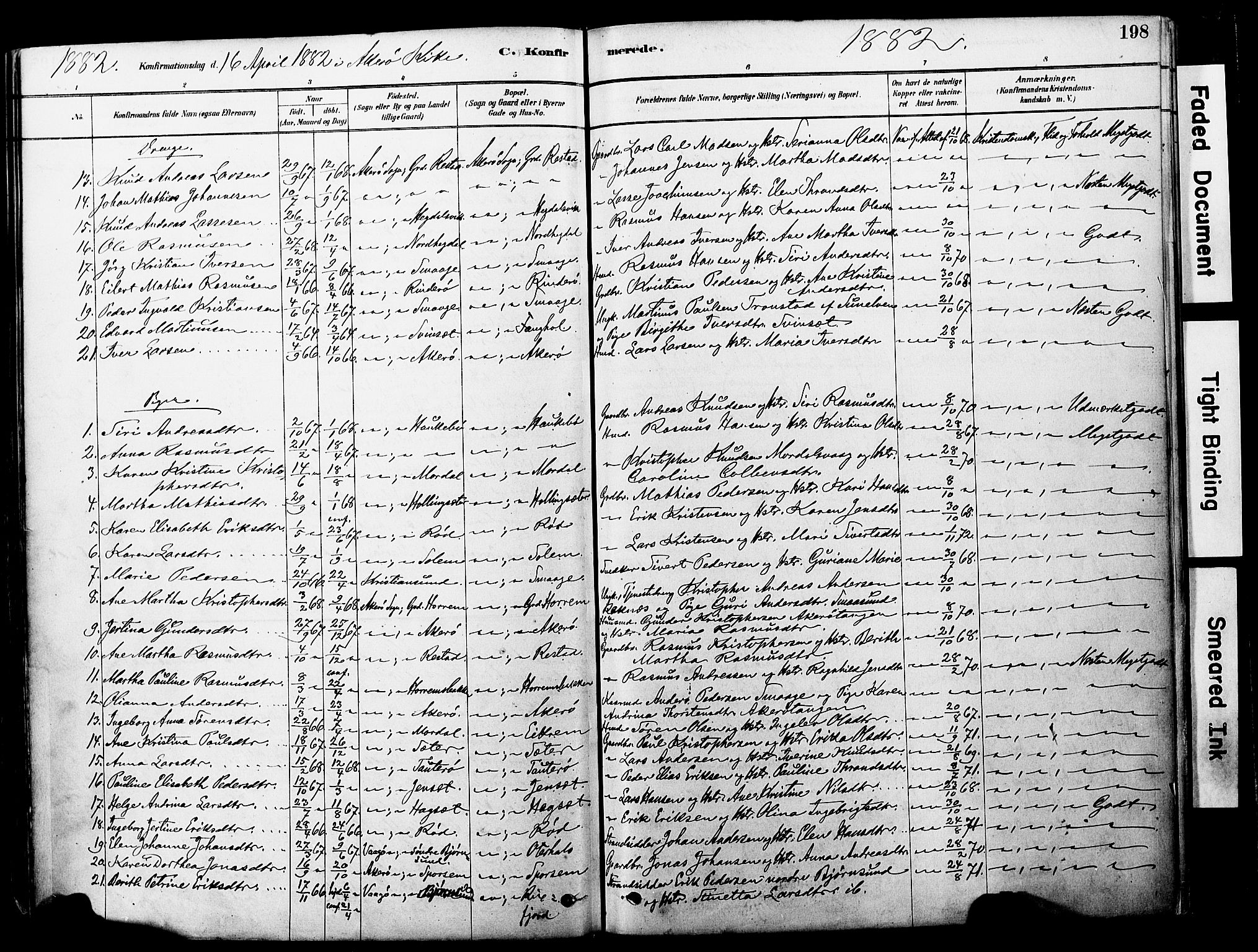 Ministerialprotokoller, klokkerbøker og fødselsregistre - Møre og Romsdal, AV/SAT-A-1454/560/L0721: Parish register (official) no. 560A05, 1878-1917, p. 198
