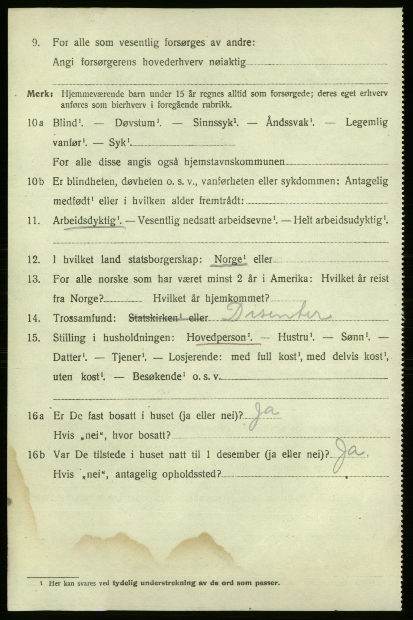 SAO, 1920 census for Fredrikshald, 1920, p. 20434