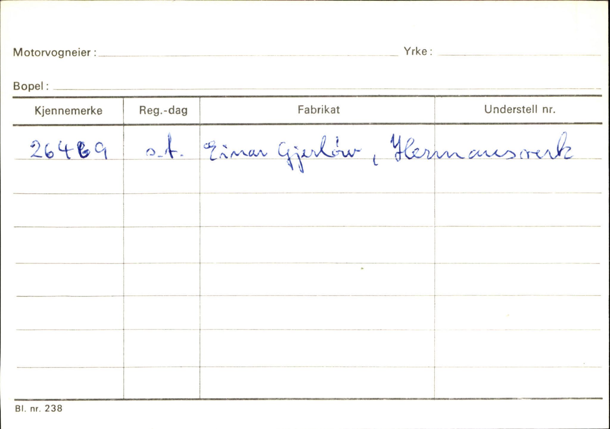 Statens vegvesen, Sogn og Fjordane vegkontor, AV/SAB-A-5301/4/F/L0125: Eigarregister Sogndal V-Å. Aurland A-Å. Fjaler A-N, 1945-1975, p. 432