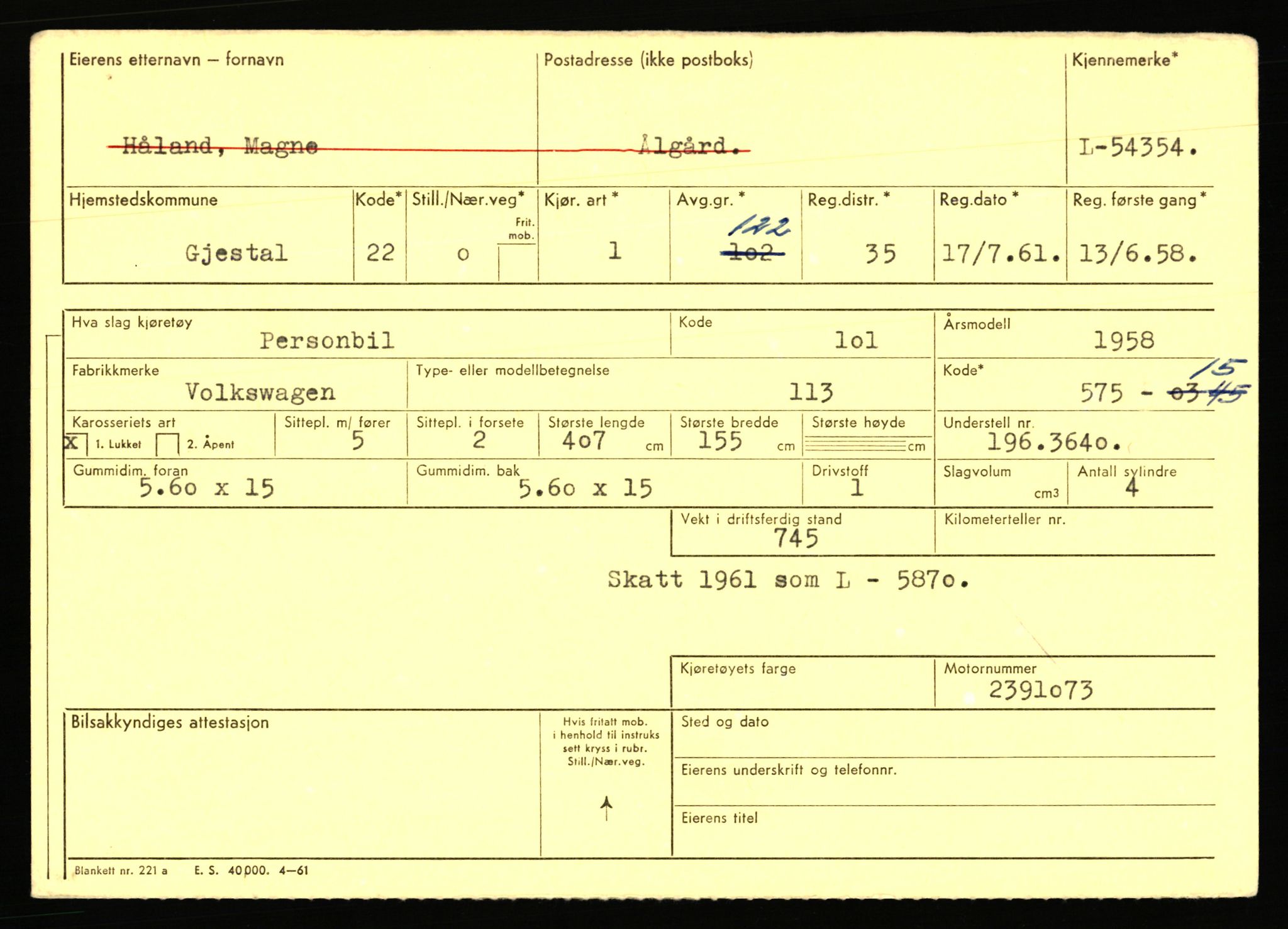 Stavanger trafikkstasjon, AV/SAST-A-101942/0/F/L0054: L-54200 - L-55699, 1930-1971, p. 315