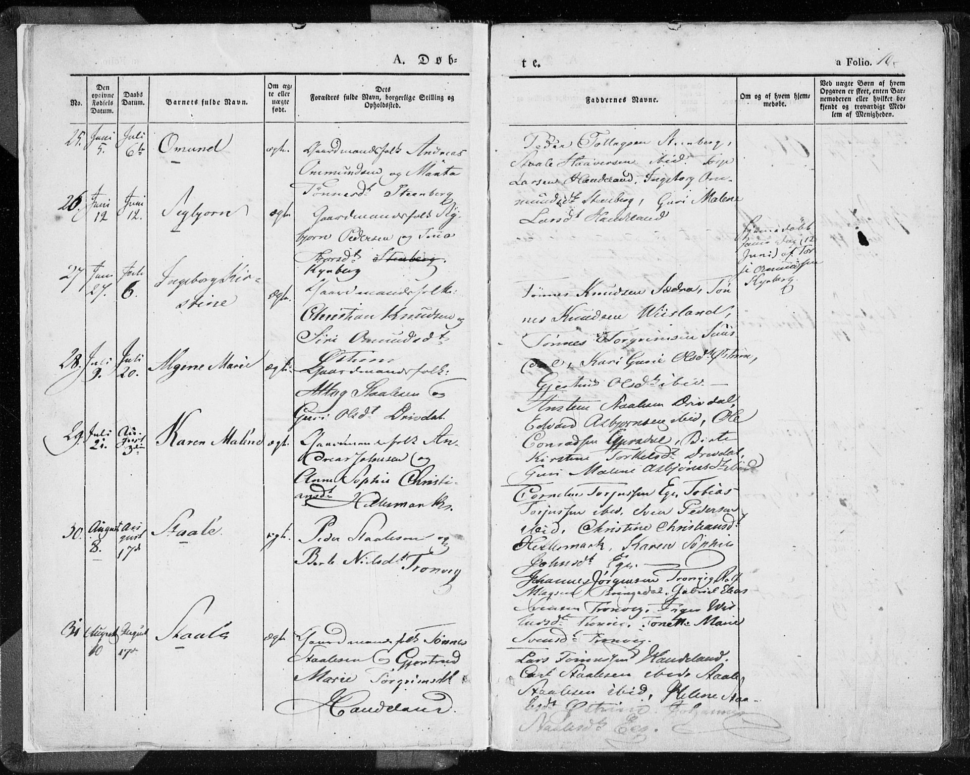 Lund sokneprestkontor, AV/SAST-A-101809/S06/L0007: Parish register (official) no. A 7.1, 1833-1854, p. 10