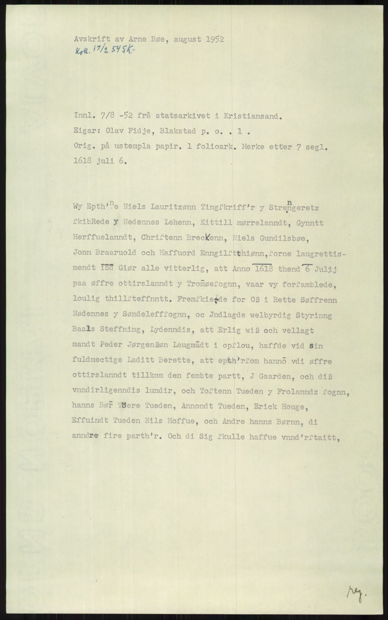 Samlinger til kildeutgivelse, Diplomavskriftsamlingen, AV/RA-EA-4053/H/Ha, p. 1858