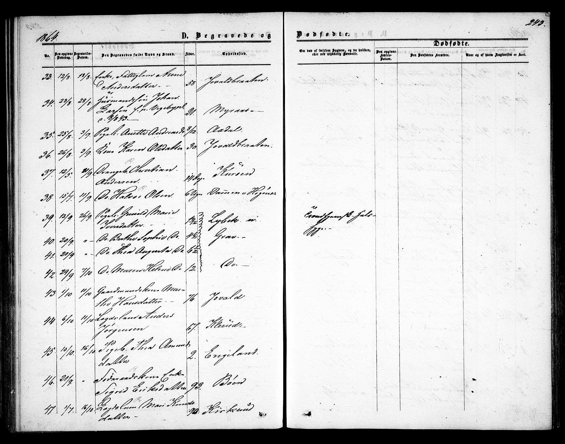 Rødenes prestekontor Kirkebøker, AV/SAO-A-2005/F/Fa/L0007: Parish register (official) no. I 7, 1860-1869, p. 243