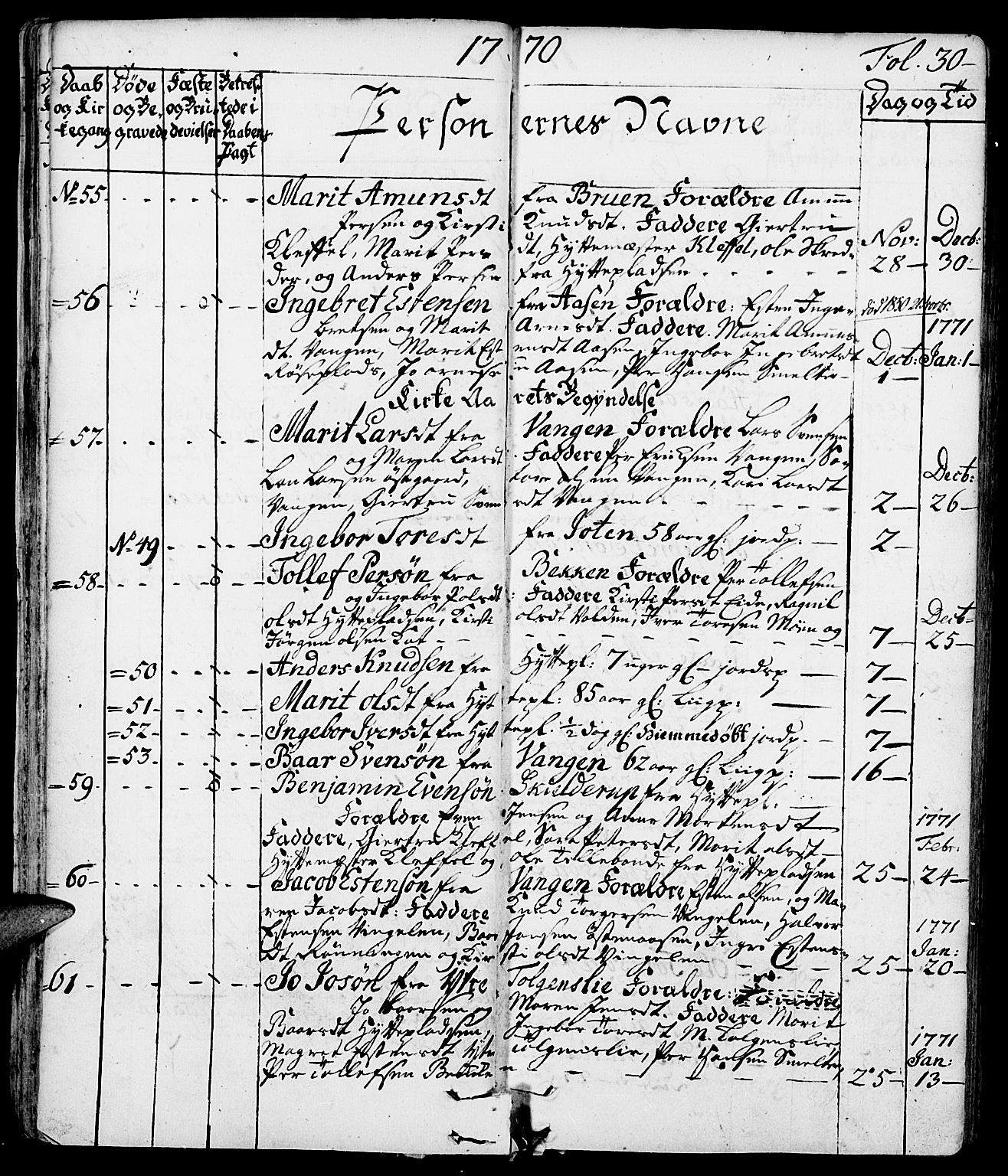 Tolga prestekontor, SAH/PREST-062/K/L0002: Parish register (official) no. 2, 1768-1786, p. 30