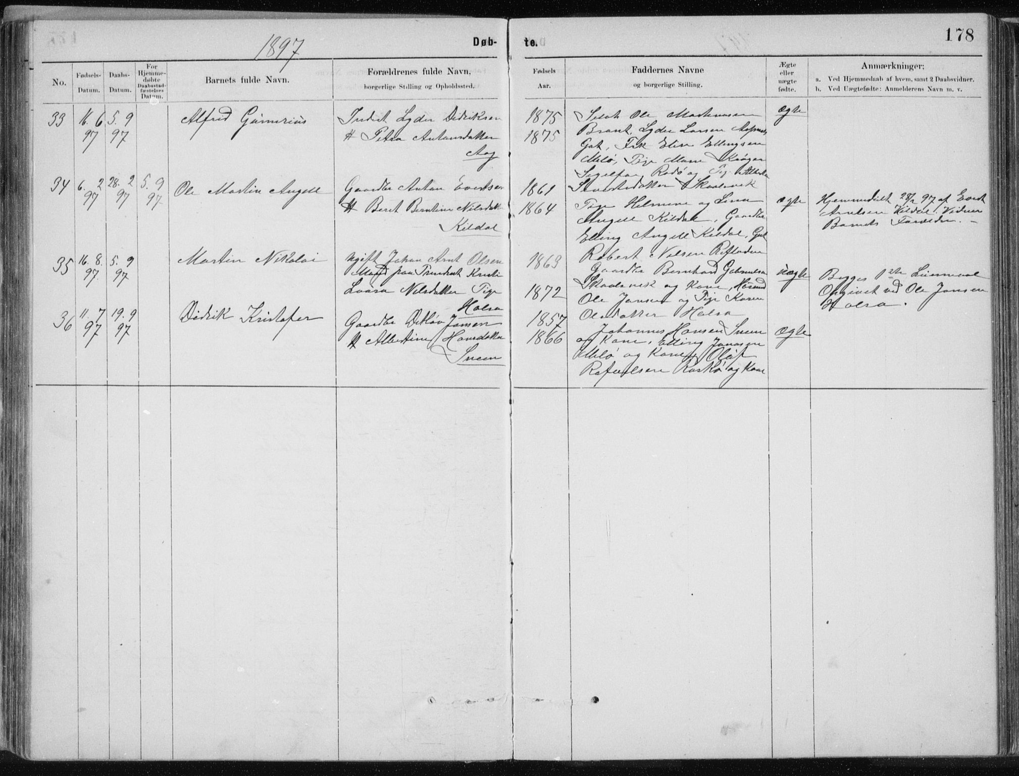 Ministerialprotokoller, klokkerbøker og fødselsregistre - Nordland, SAT/A-1459/843/L0636: Parish register (copy) no. 843C05, 1884-1909, p. 178