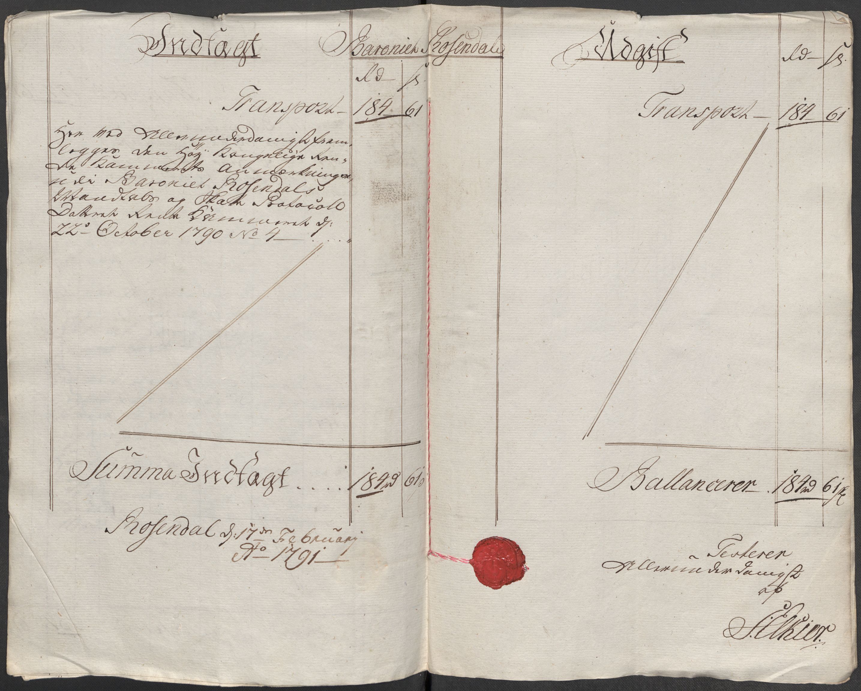 Rentekammeret inntil 1814, Reviderte regnskaper, Mindre regnskaper, RA/EA-4068/Rf/Rfe/L0039: Rosendal baroni, Ryfylke fogderi, 1789, p. 8