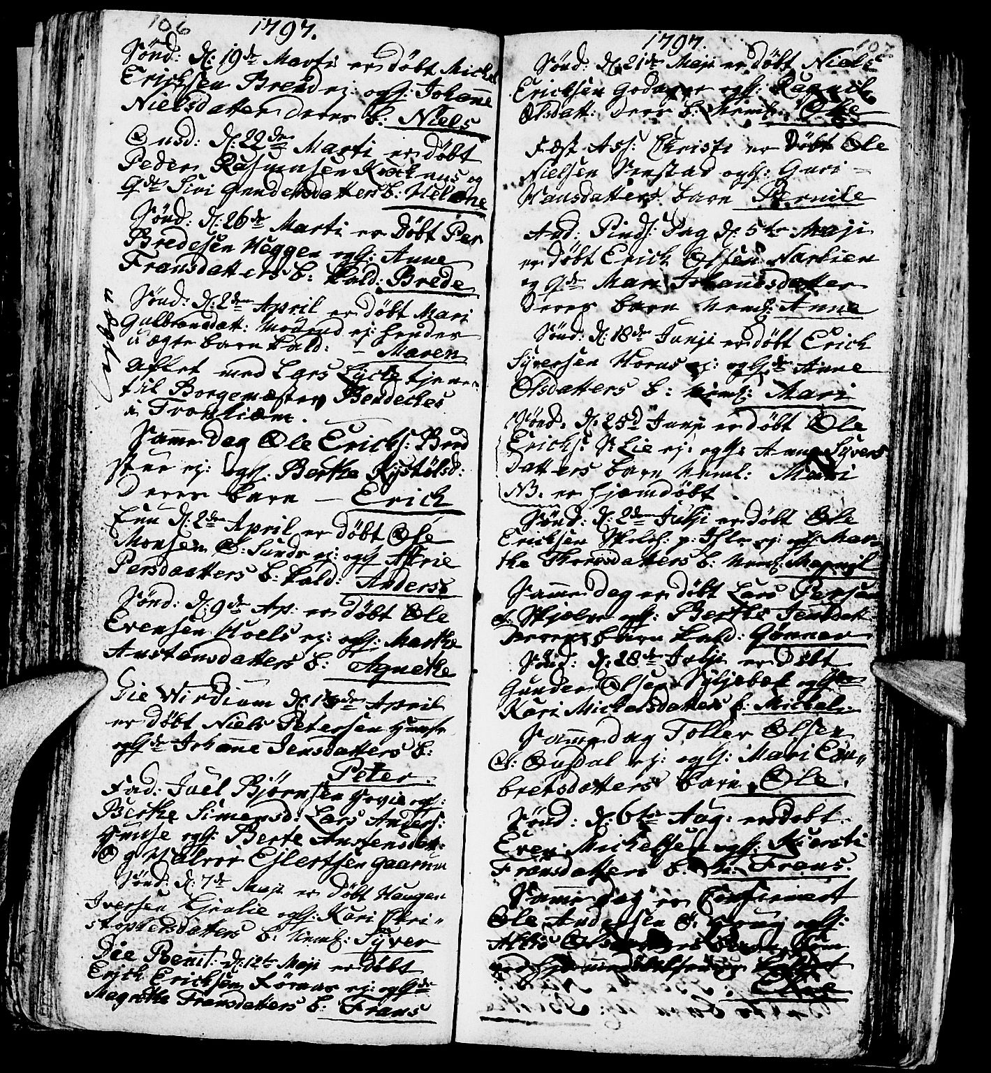 Nes prestekontor, Hedmark, AV/SAH-PREST-020/L/La/L0002: Parish register (copy) no. 2, 1785-1813, p. 106-107