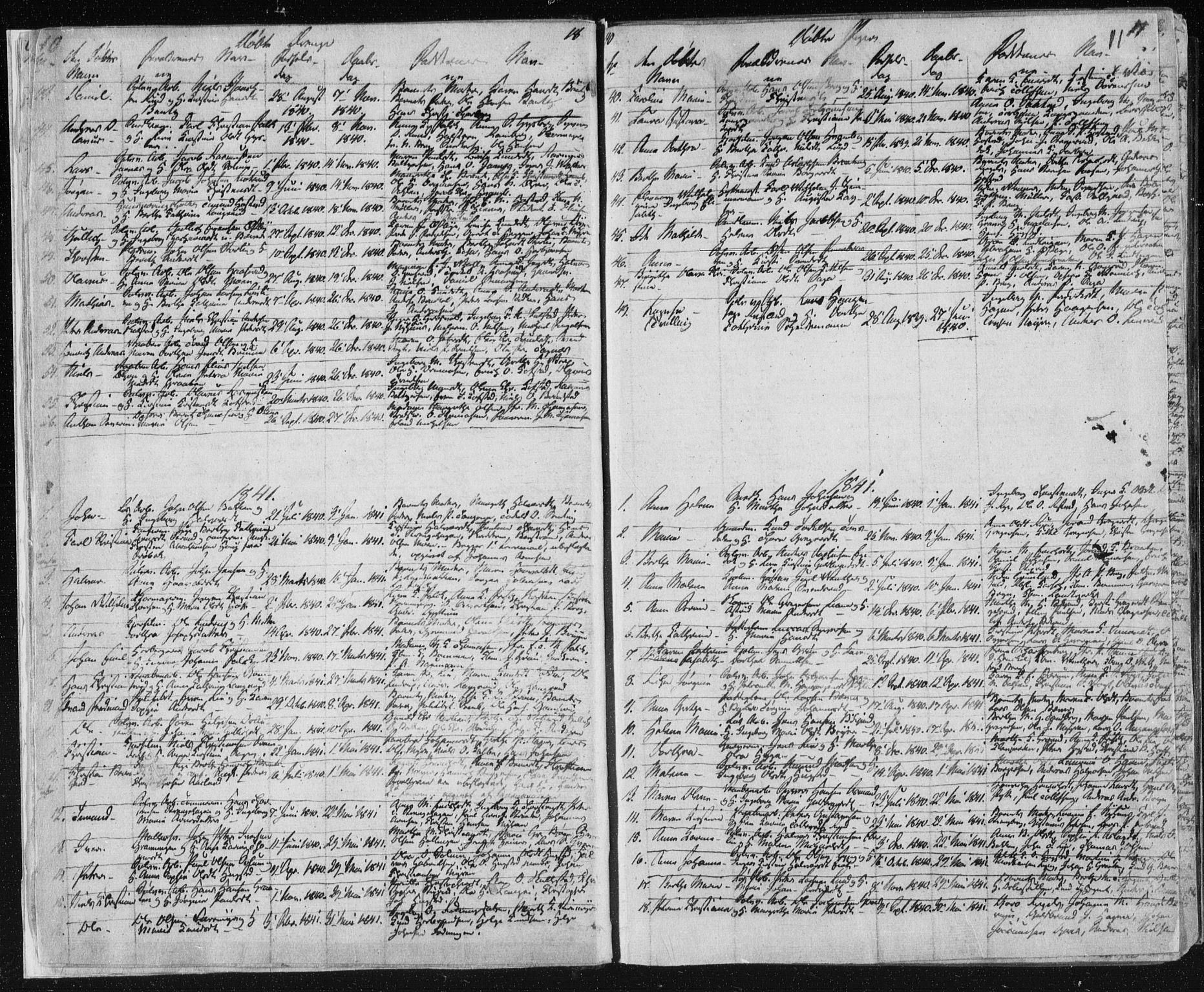 Kongsberg kirkebøker, SAKO/A-22/F/Fa/L0009: Parish register (official) no. I 9, 1839-1858, p. 10-11