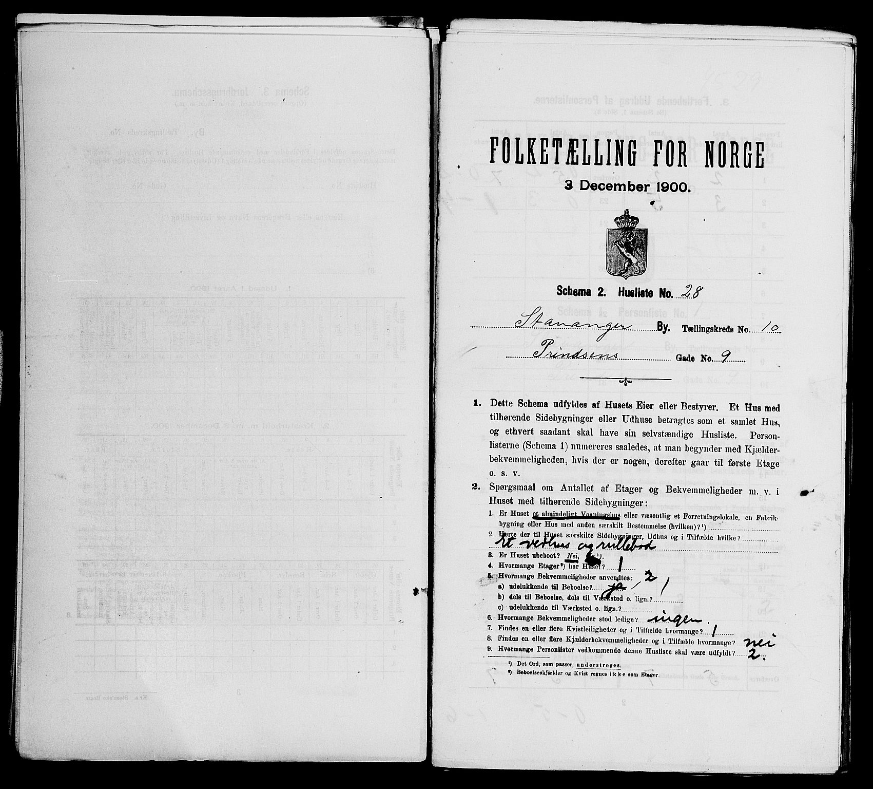 SAST, 1900 census for Stavanger, 1900, p. 4582