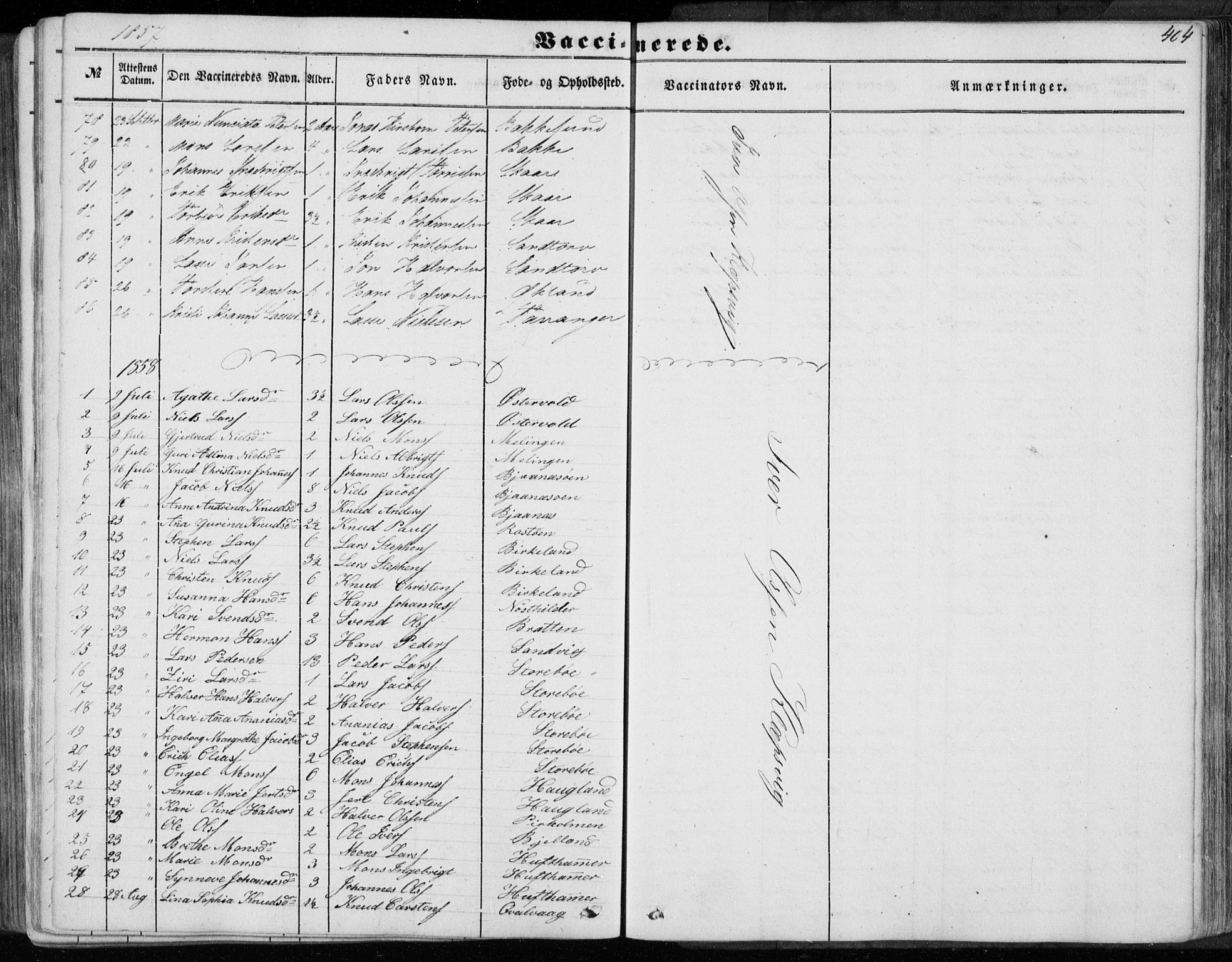 Sund sokneprestembete, SAB/A-99930: Parish register (official) no. A 14, 1850-1866, p. 404