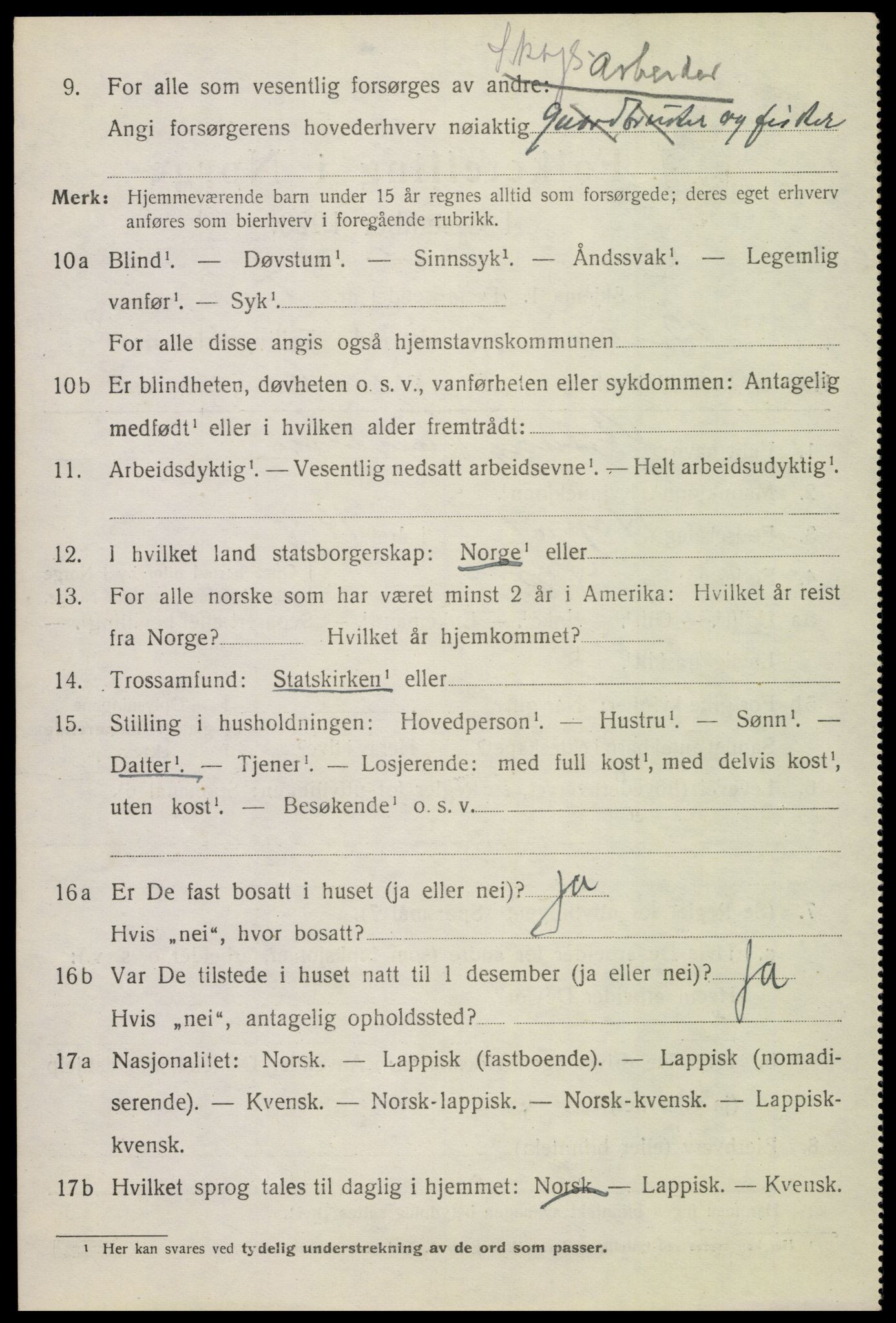 SAT, 1920 census for Beiarn, 1920, p. 1027