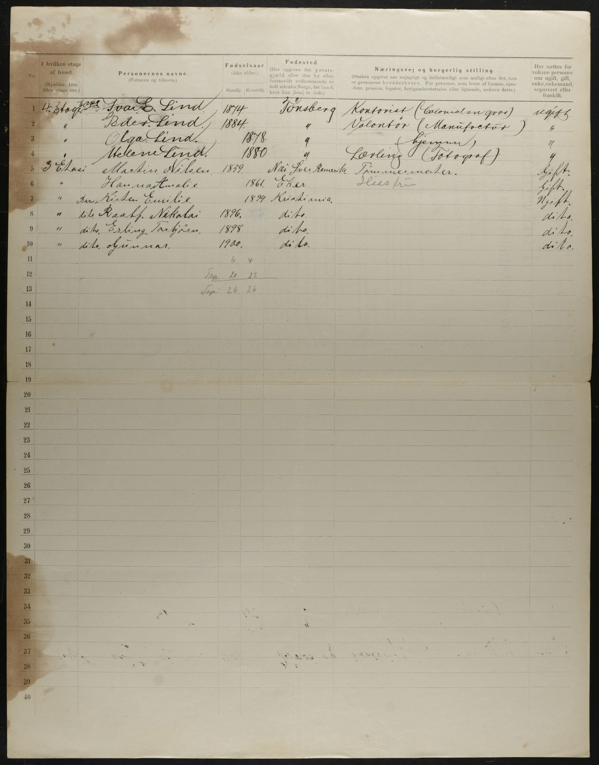 OBA, Municipal Census 1901 for Kristiania, 1901, p. 4723