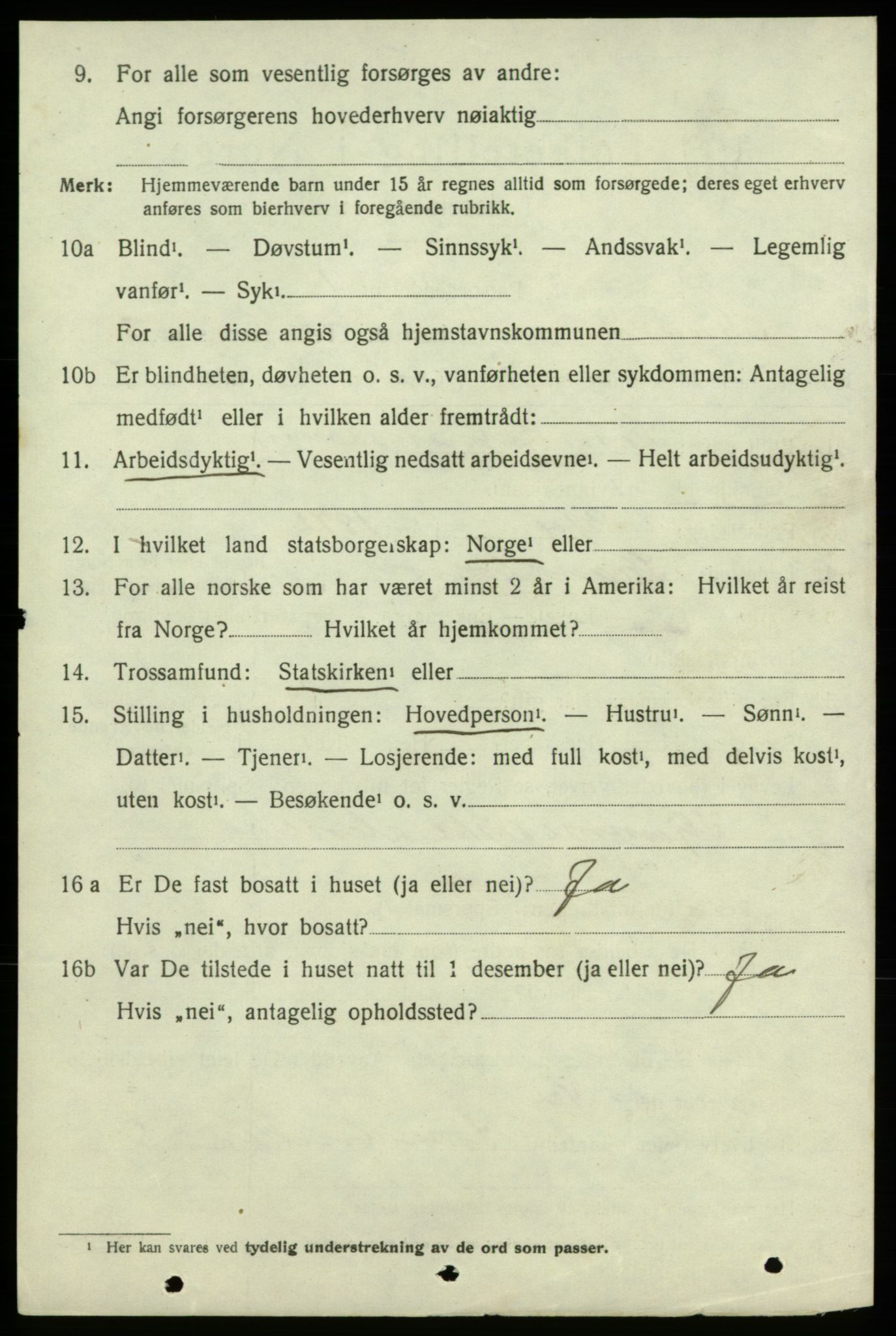 SAB, 1920 census for Strandebarm, 1920, p. 2617