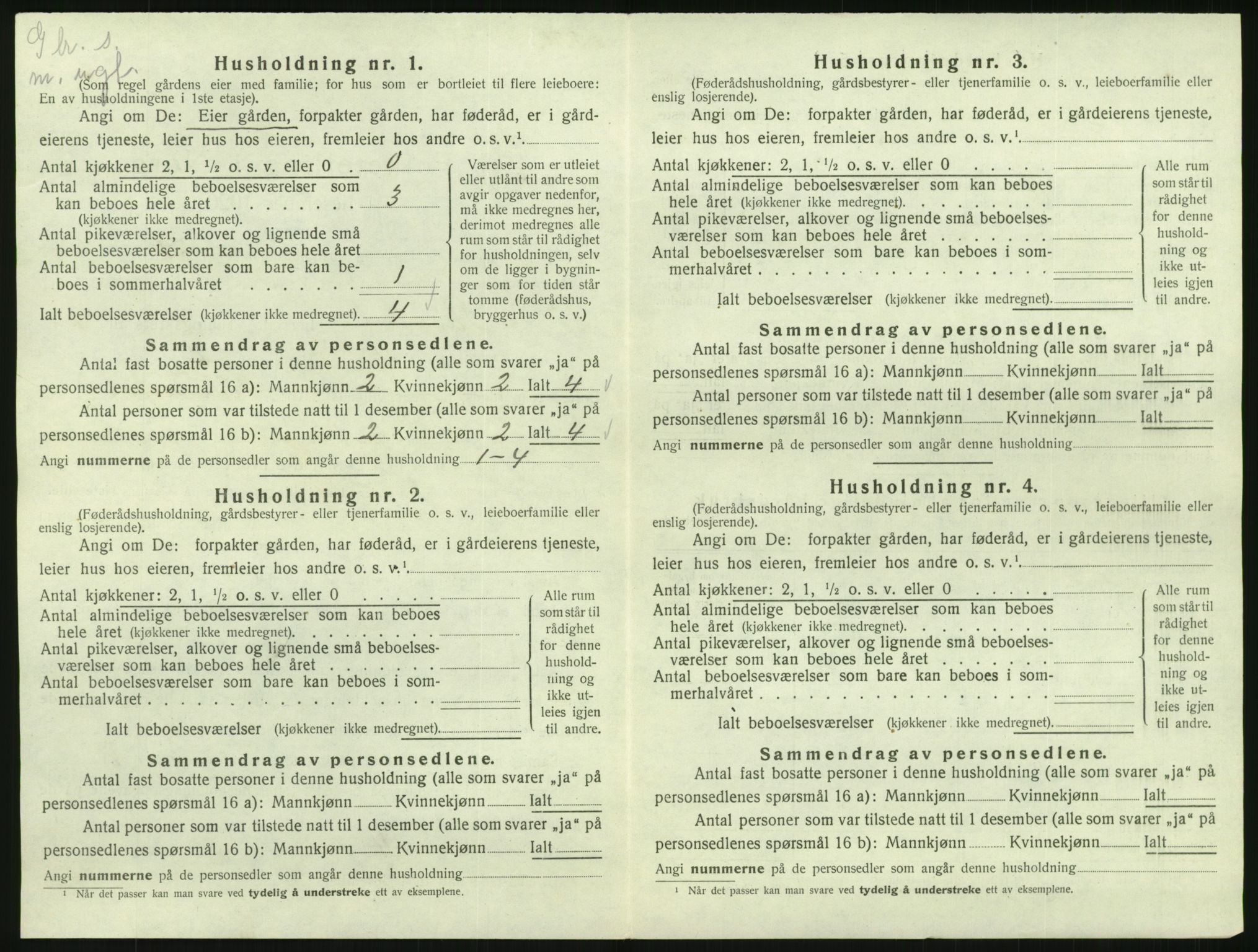 SAK, 1920 census for Åseral, 1920, p. 509