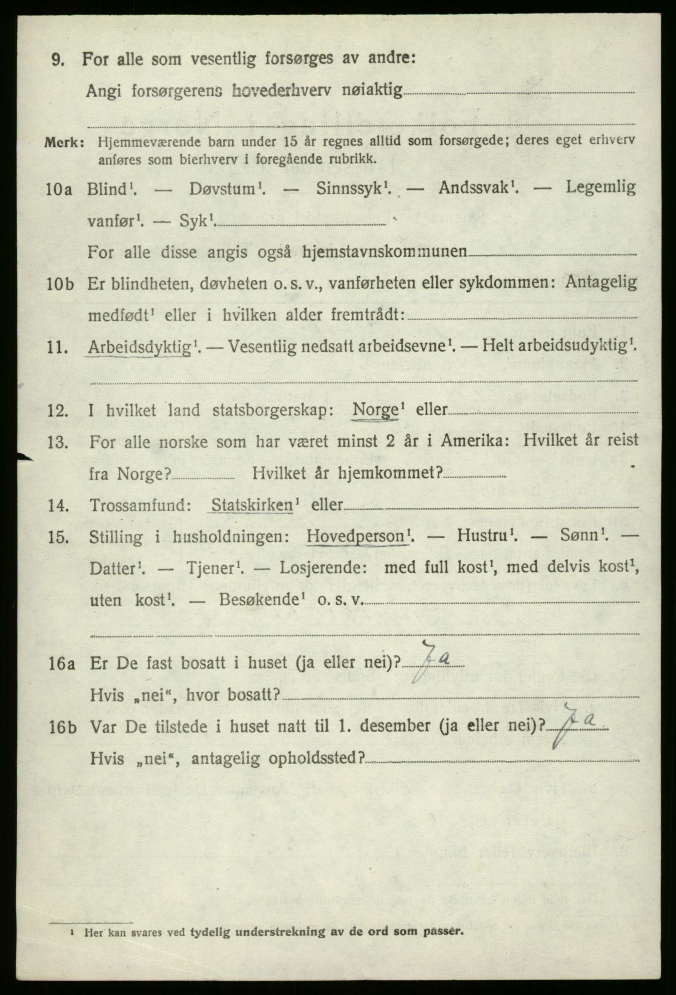 SAB, 1920 census for Innvik, 1920, p. 4532