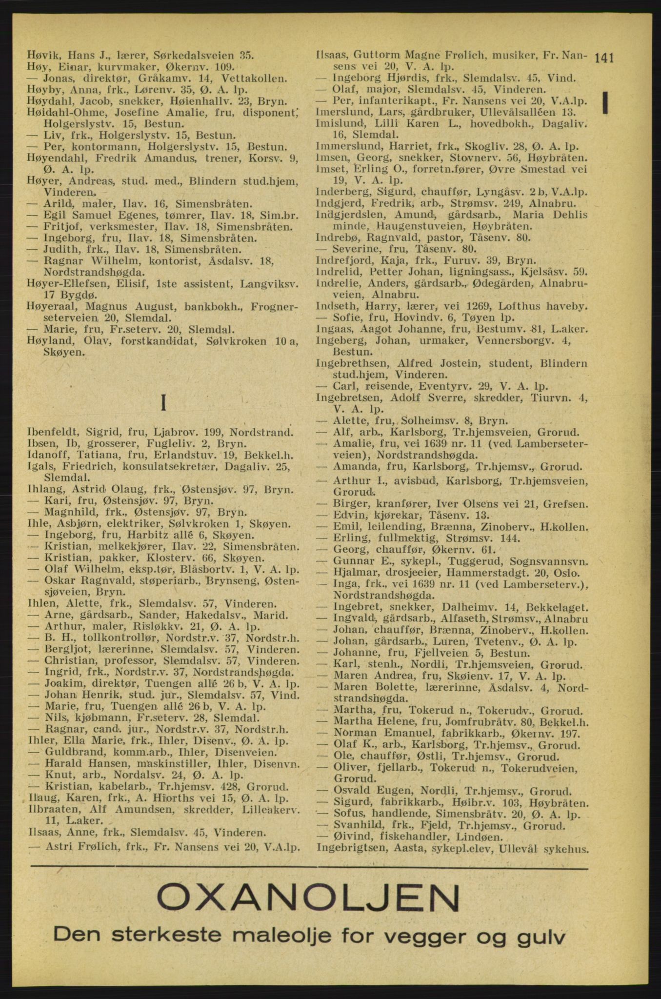 Aker adressebok/adressekalender, PUBL/001/A/005: Aker adressebok, 1934-1935, p. 141