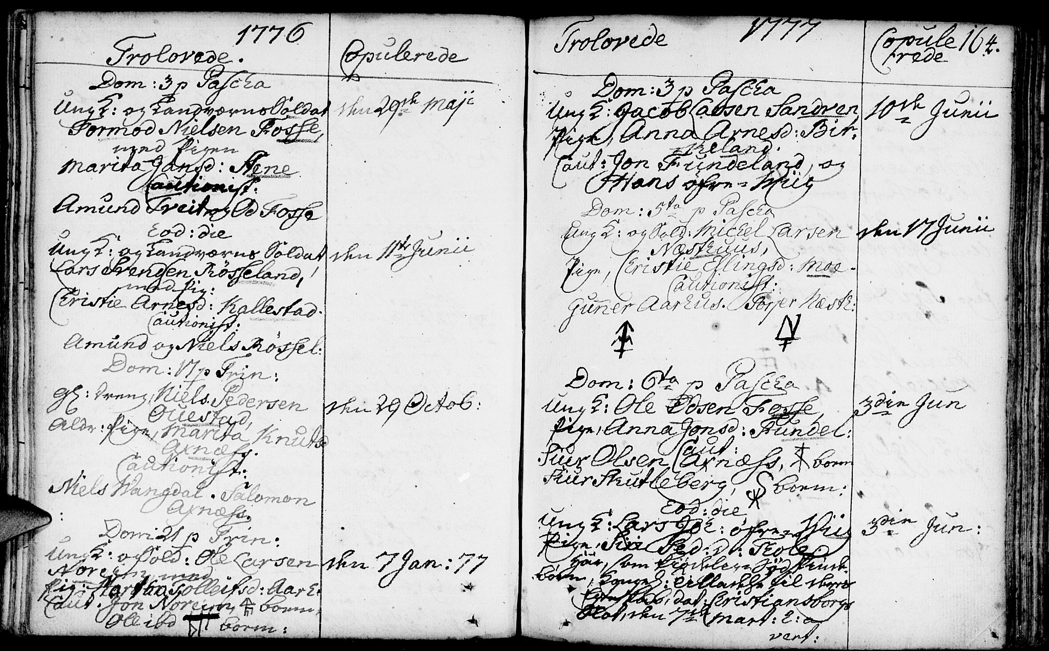 Kvam sokneprestembete, SAB/A-76201/H/Haa: Parish register (official) no. A 3, 1743-1795, p. 164