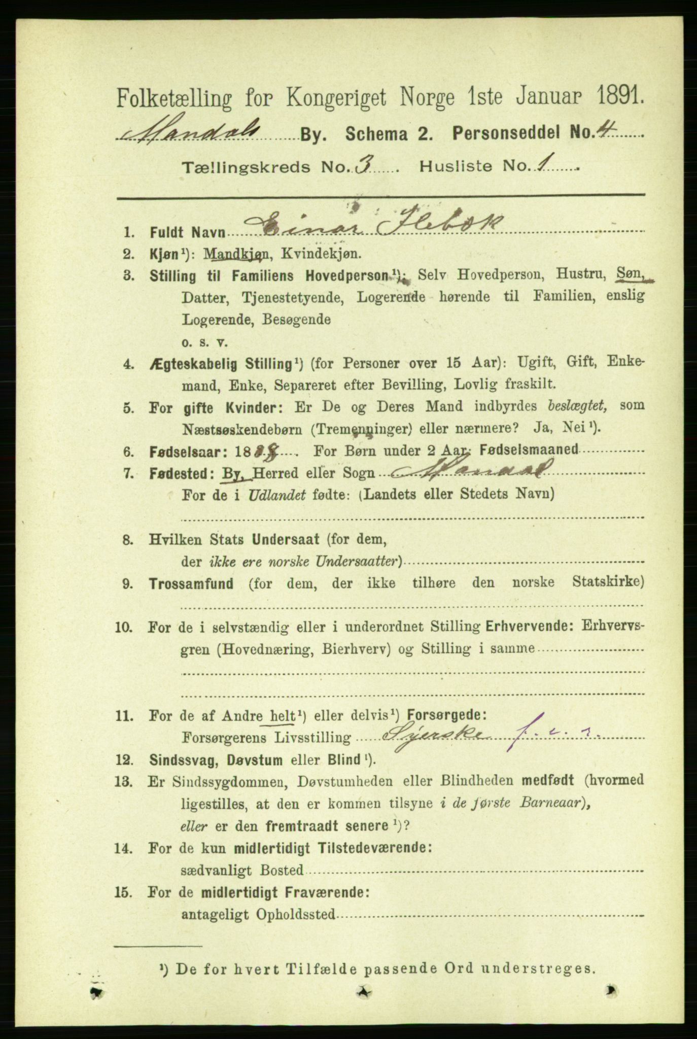 RA, 1891 census for 1002 Mandal, 1891, p. 1616