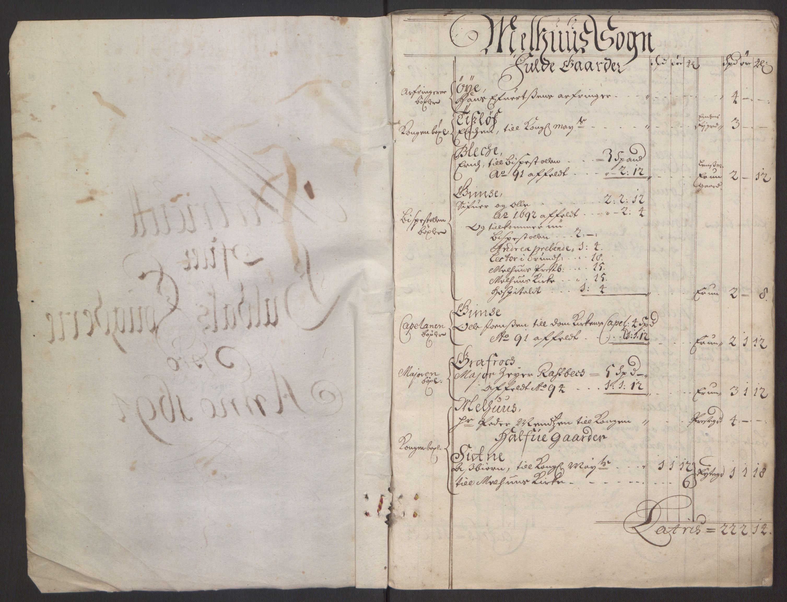 Rentekammeret inntil 1814, Reviderte regnskaper, Fogderegnskap, RA/EA-4092/R60/L3944: Fogderegnskap Orkdal og Gauldal, 1694, p. 261