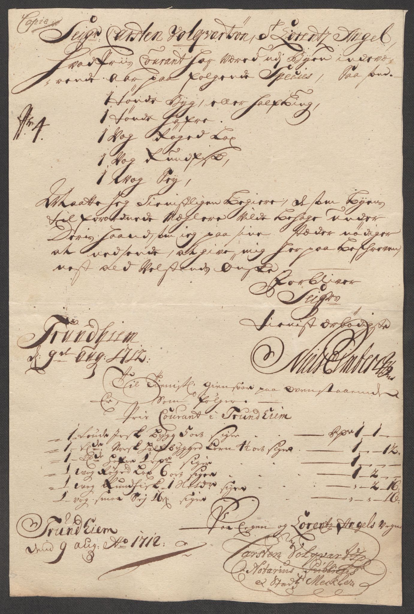 Rentekammeret inntil 1814, Reviderte regnskaper, Fogderegnskap, AV/RA-EA-4092/R57/L3861: Fogderegnskap Fosen, 1712-1713, p. 243