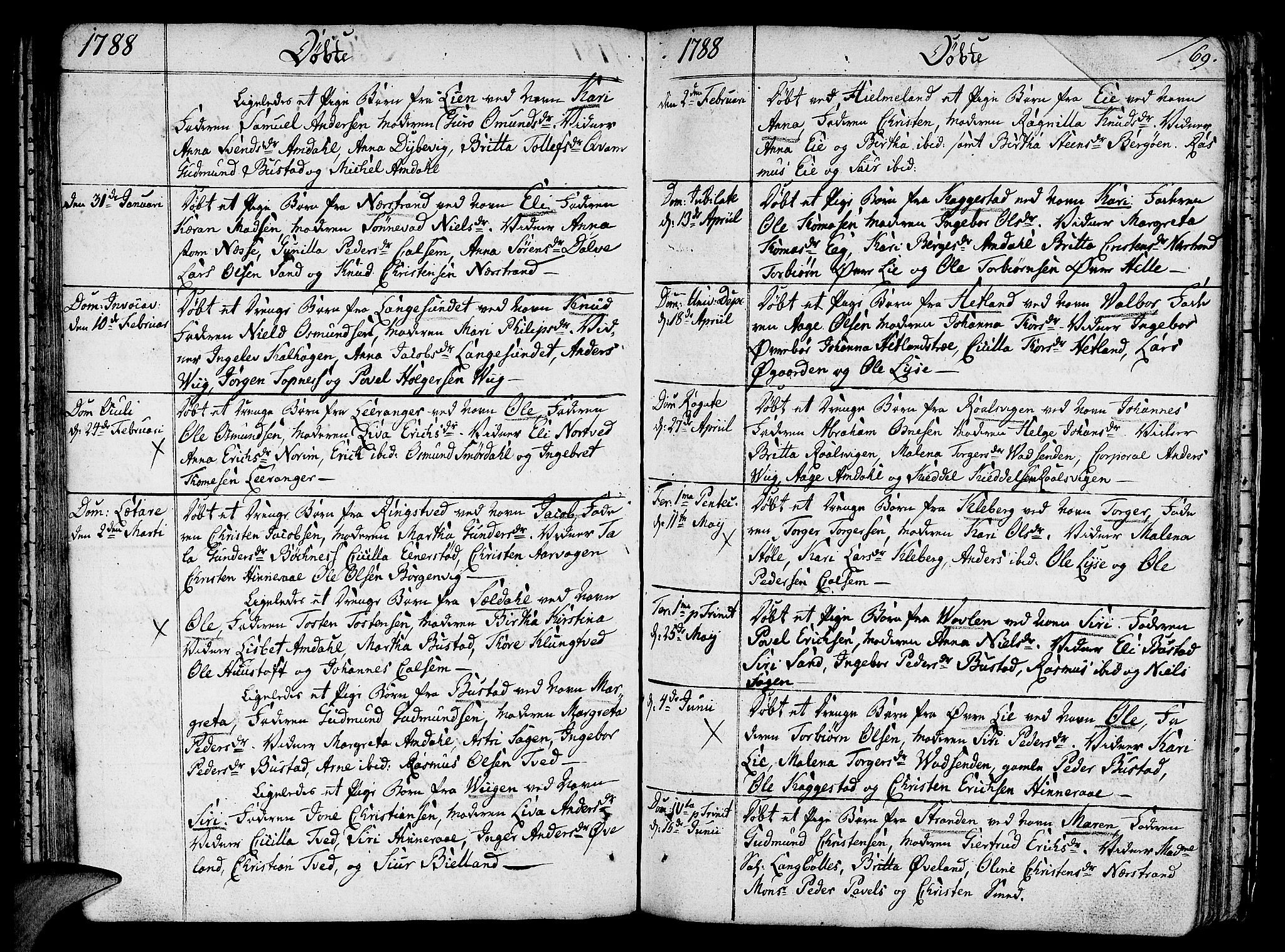 Nedstrand sokneprestkontor, SAST/A-101841/01/IV: Parish register (official) no. A 4, 1779-1795, p. 69