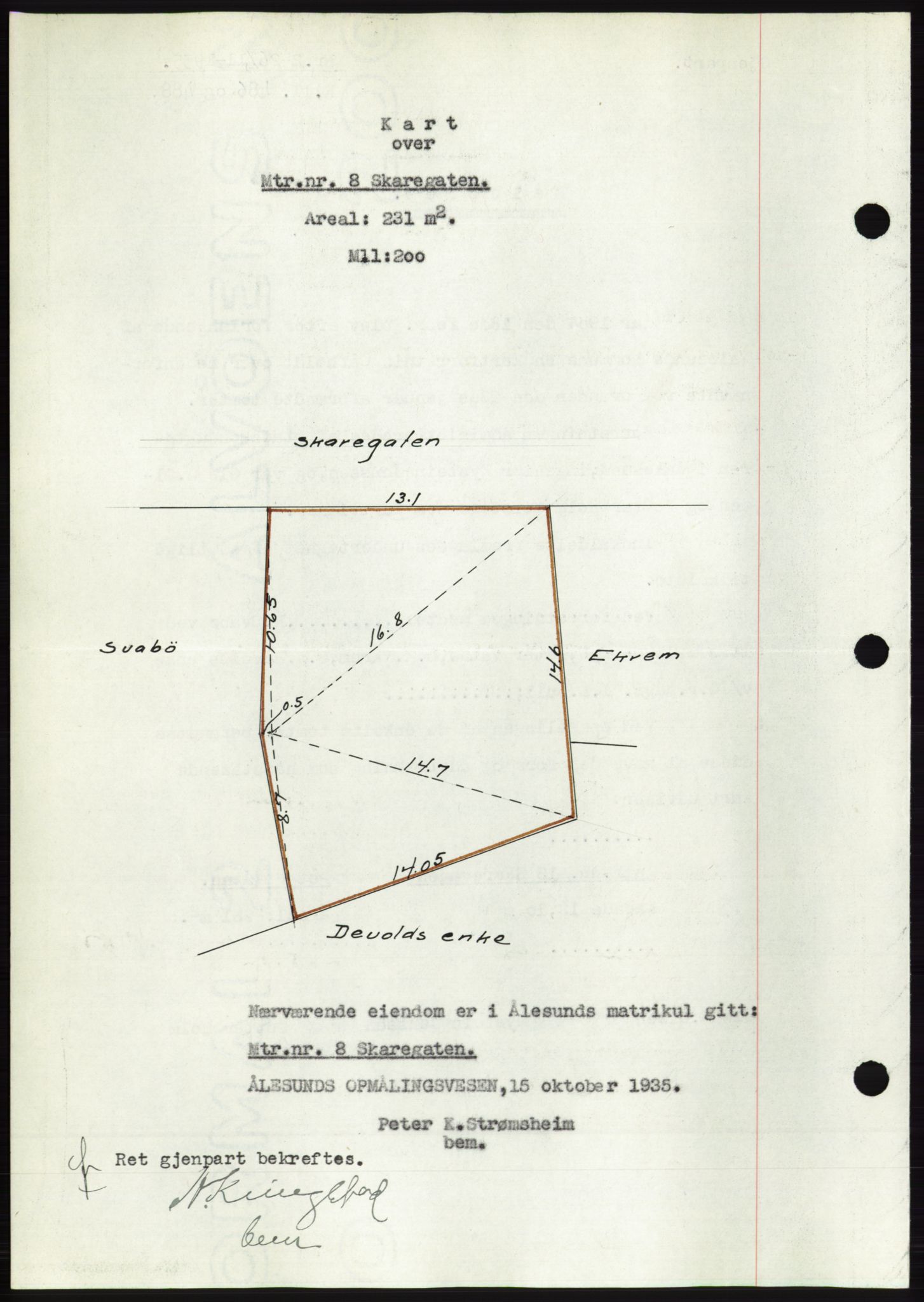 Ålesund byfogd, AV/SAT-A-4384: Mortgage book no. 32, 1934-1935, Deed date: 26.11.1935