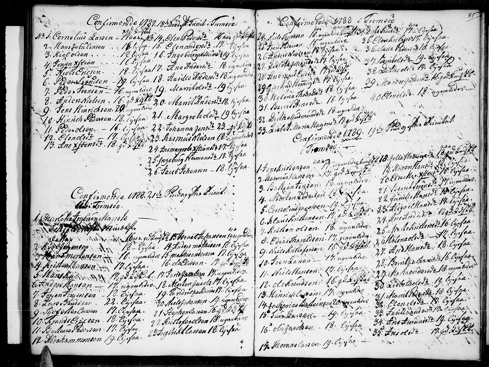 Tromsø sokneprestkontor/stiftsprosti/domprosti, SATØ/S-1343/G/Ga/L0003kirke: Parish register (official) no. 3, 1779-1796, p. 85