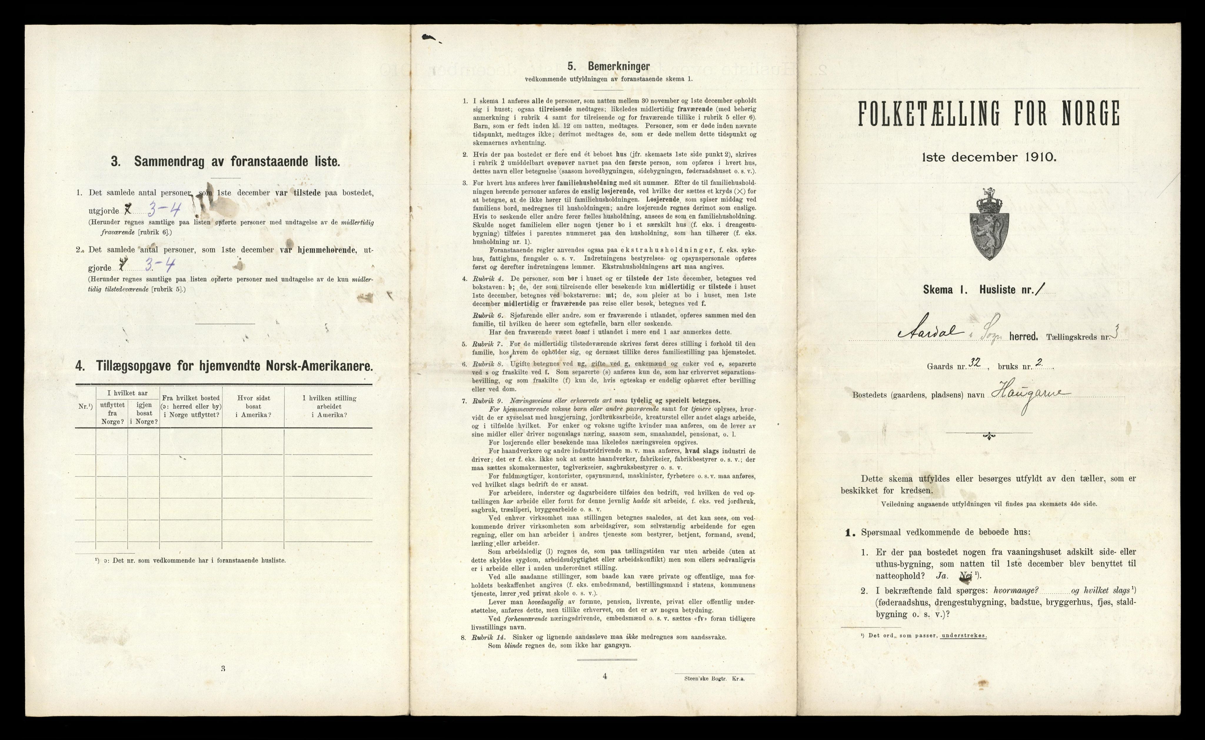 RA, 1910 census for Årdal, 1910, p. 114