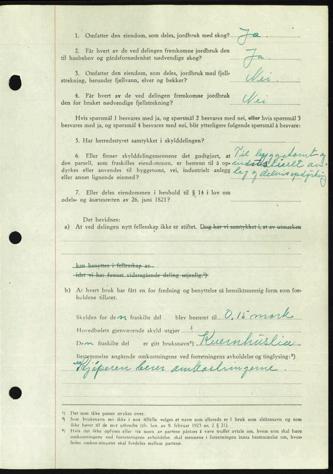 Romsdal sorenskriveri, AV/SAT-A-4149/1/2/2C: Mortgage book no. A21, 1946-1946, Diary no: : 2621/1946