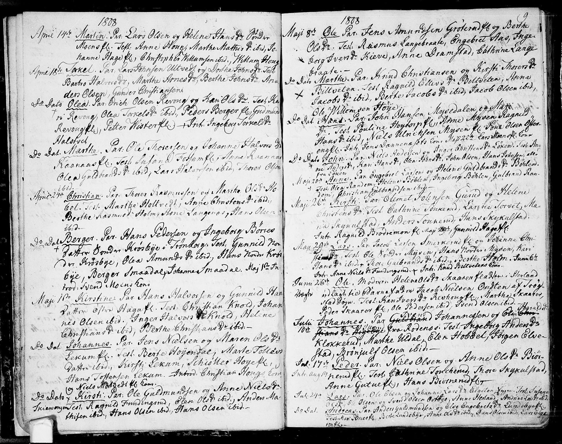 Eidsberg prestekontor Kirkebøker, AV/SAO-A-10905/F/Fa/L0006: Parish register (official) no. I 6, 1807-1814, p. 9
