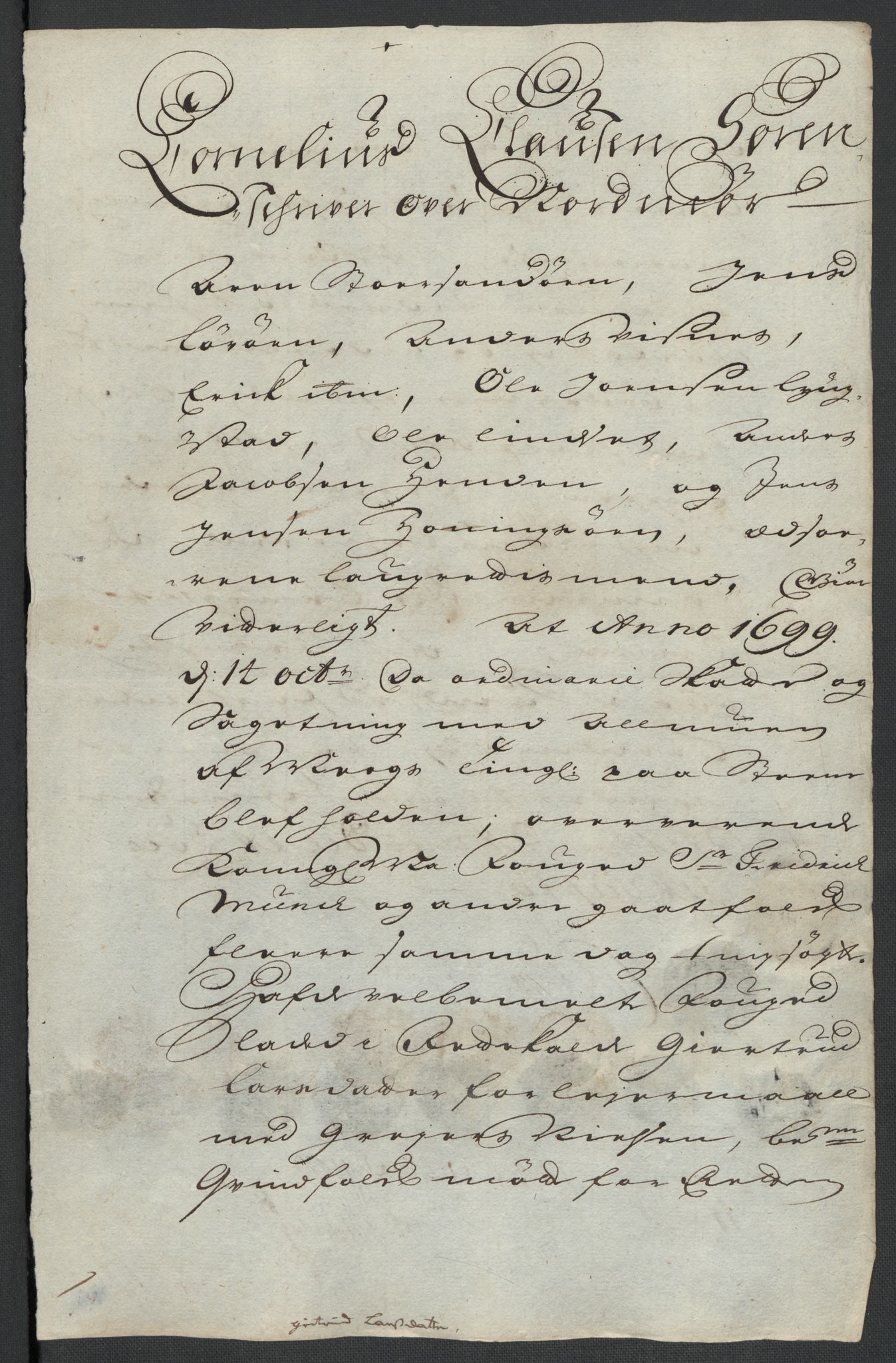 Rentekammeret inntil 1814, Reviderte regnskaper, Fogderegnskap, AV/RA-EA-4092/R56/L3738: Fogderegnskap Nordmøre, 1699, p. 107