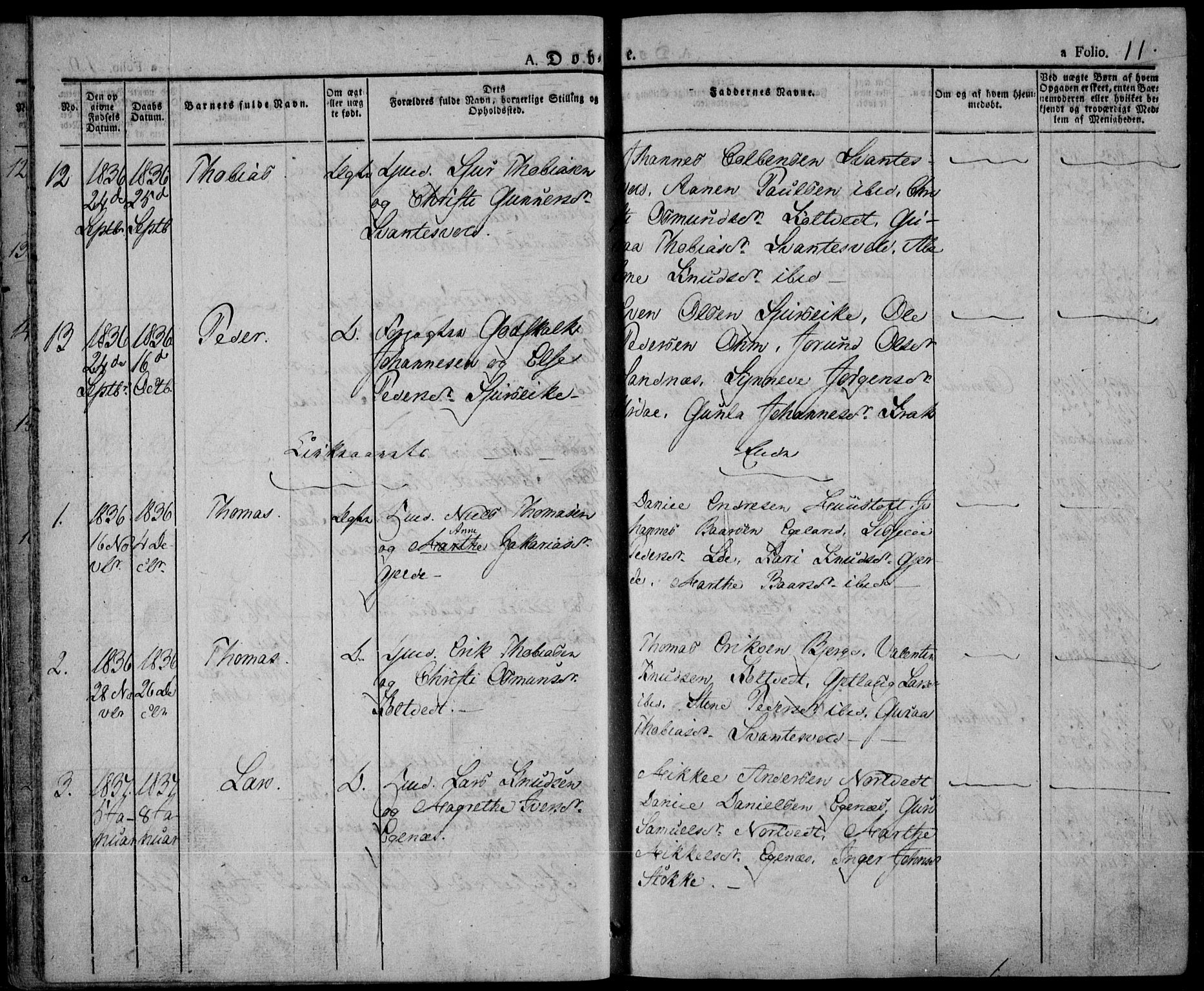 Skjold sokneprestkontor, AV/SAST-A-101847/H/Ha/Haa/L0005: Parish register (official) no. A 5, 1830-1856, p. 11