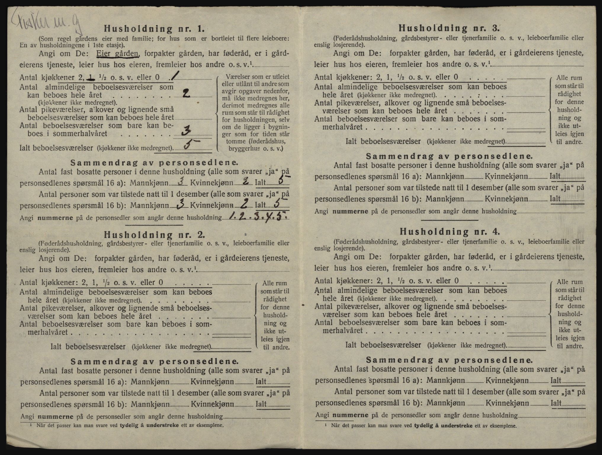 SATØ, 1920 census for Torsken, 1920, p. 33