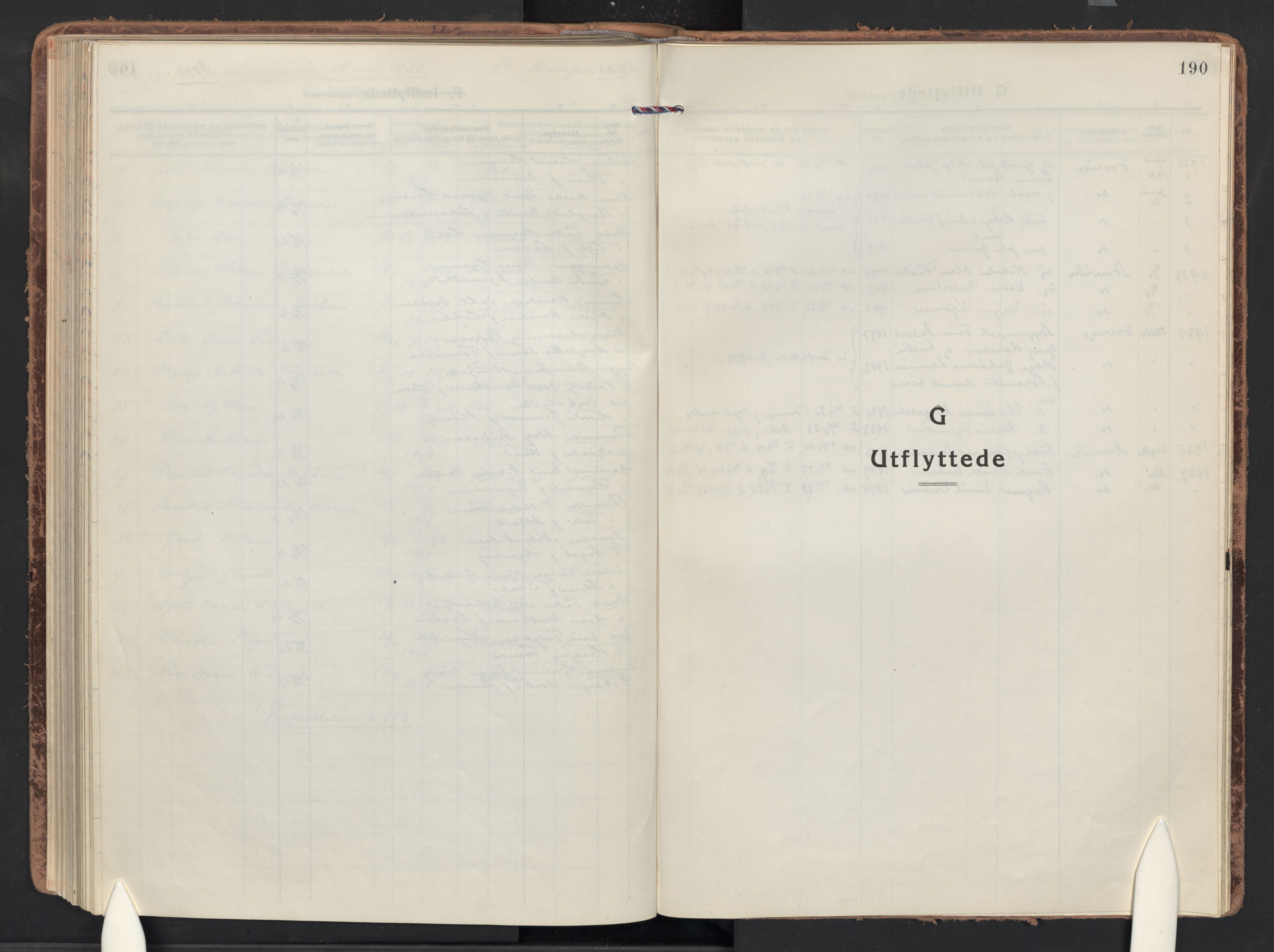Asker prestekontor Kirkebøker, SAO/A-10256a/F/Fa/L0019: Parish register (official) no. I 19, 1918-1935, p. 190