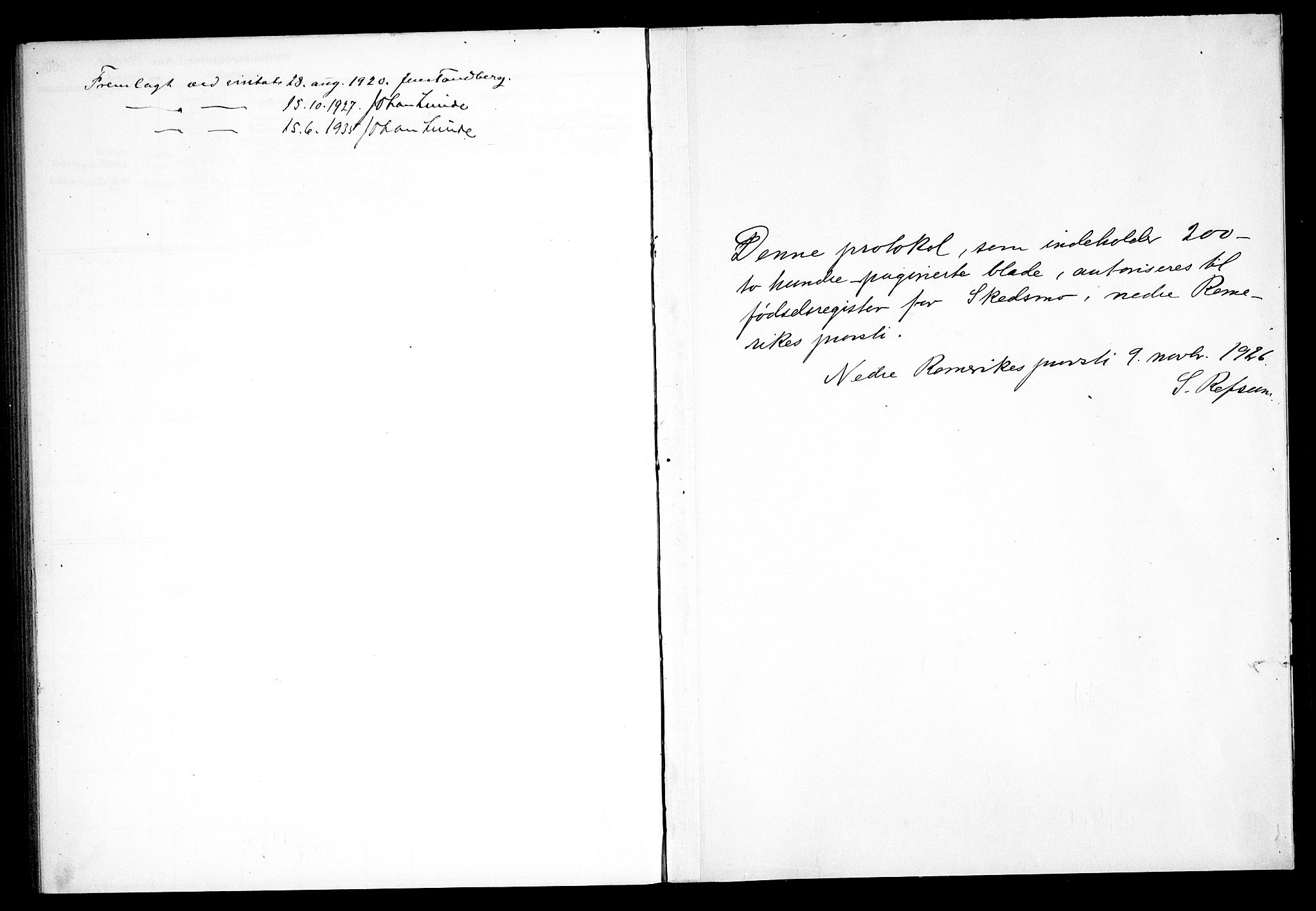 Skedsmo prestekontor Kirkebøker, SAO/A-10033a/J/Ja/L0001: Birth register no. I 1, 1916-1931