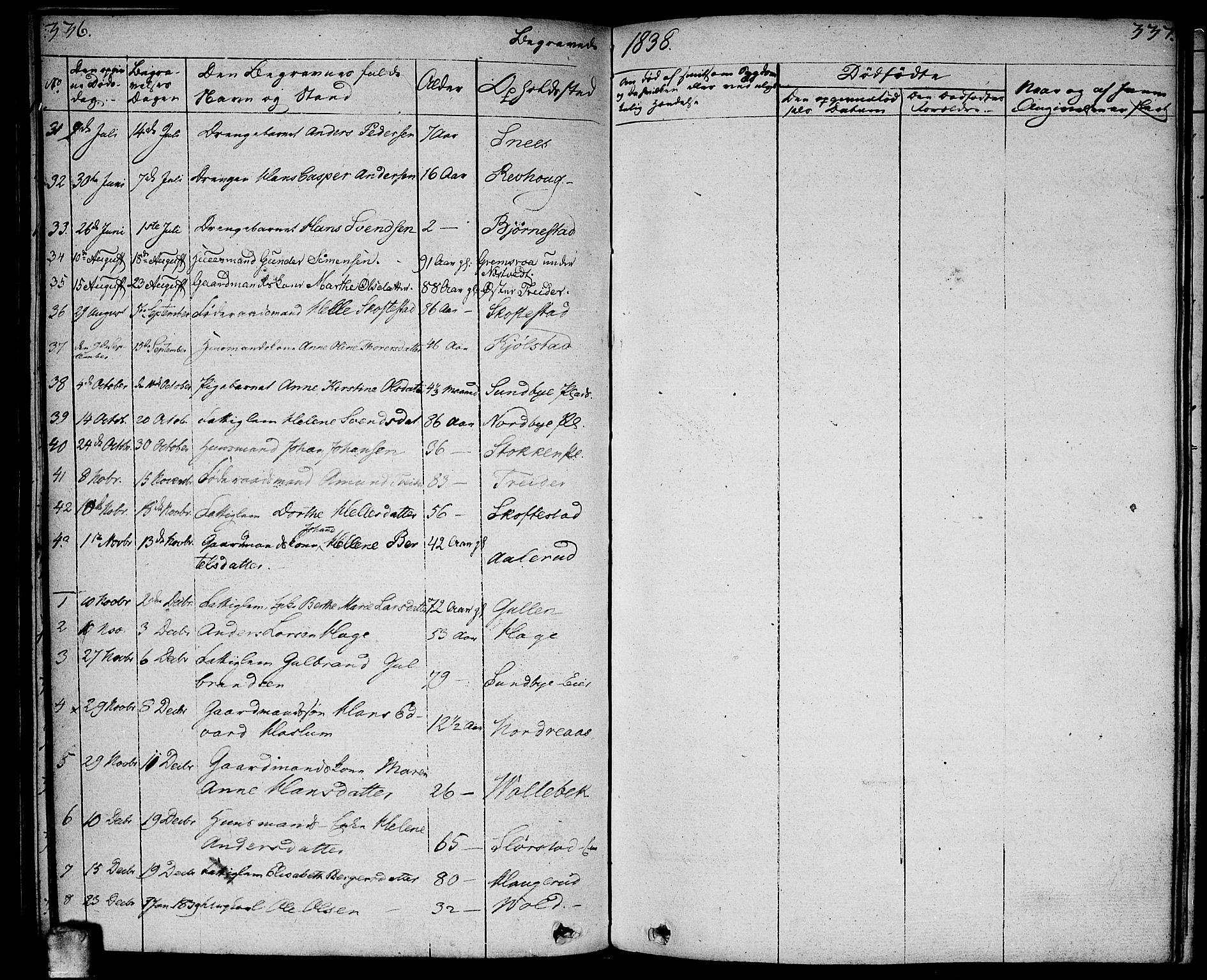 Ås prestekontor Kirkebøker, AV/SAO-A-10894/F/Fa/L0005: Parish register (official) no. I 5, 1827-1840, p. 336-337